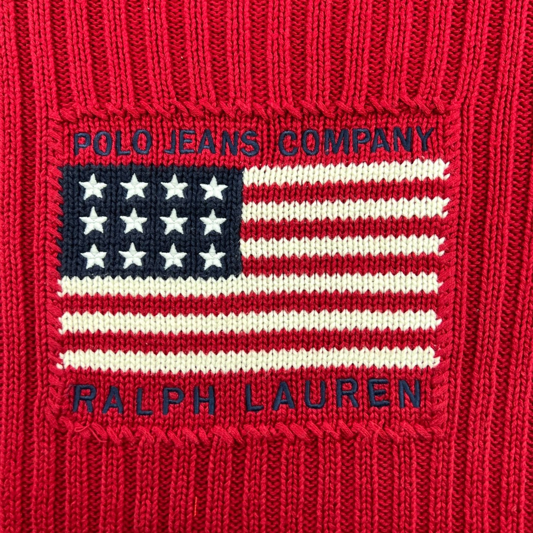 Polo Ralph Lauren Polo Ralph Lauren Sweater Shirt Womens Large Red Knit 100% Cotton Pullover Vintage USA Flag Jumper Size L / US 10 / IT 46 - 3 Thumbnail