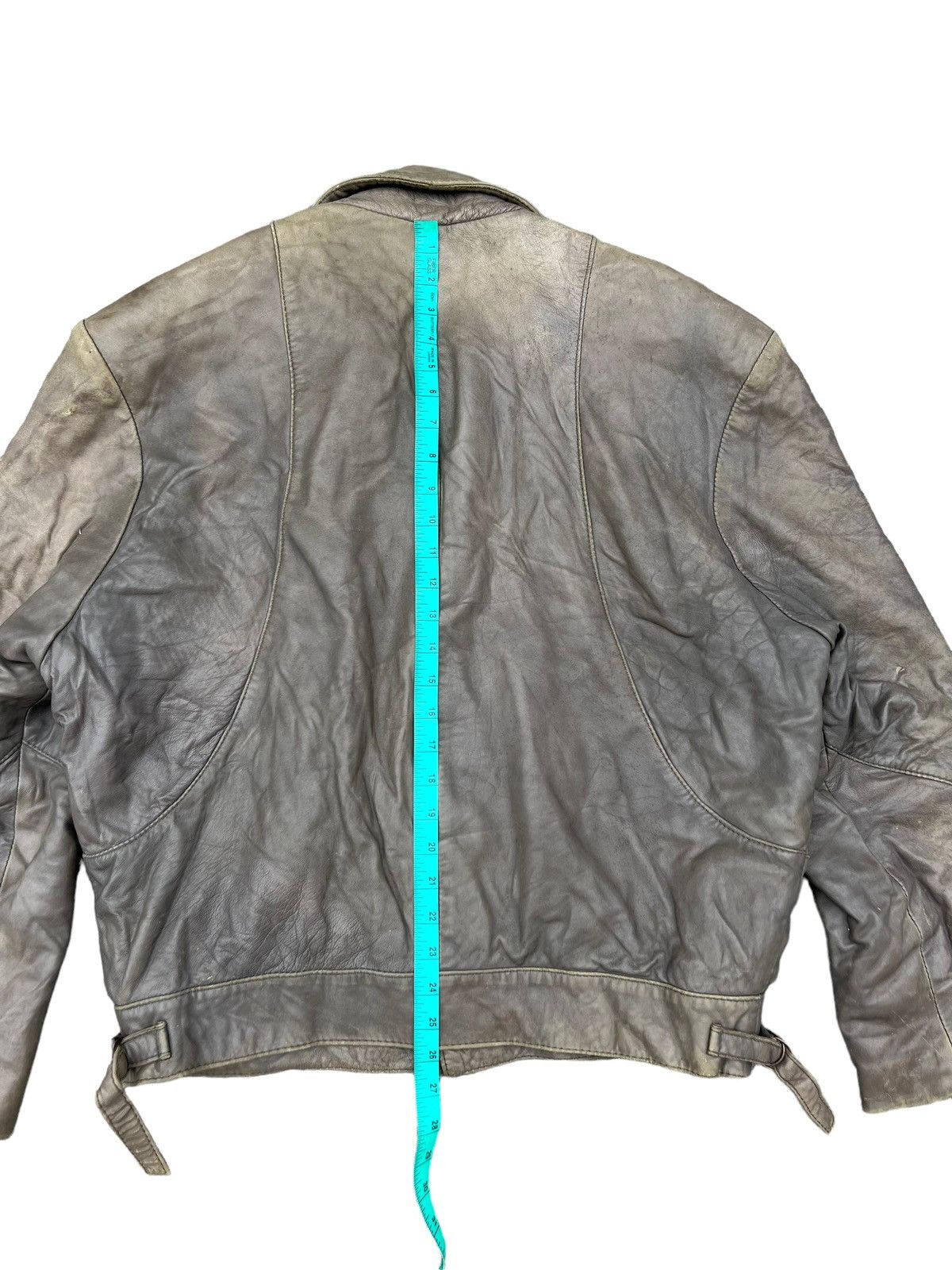 Leather Vintage Trashed Oliver Strelli Leather Jacket Size US XL / EU 56 / 4 - 5 Thumbnail
