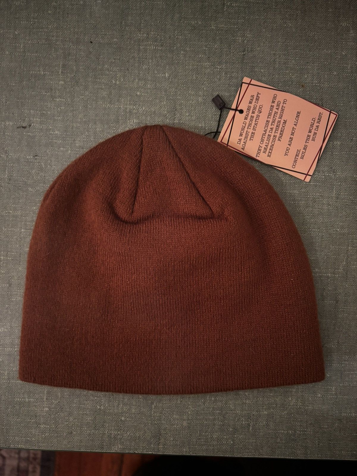 Corteiz brown Corteiz Alcatraz Skully beanie Size ONE SIZE - 2 Thumbnail