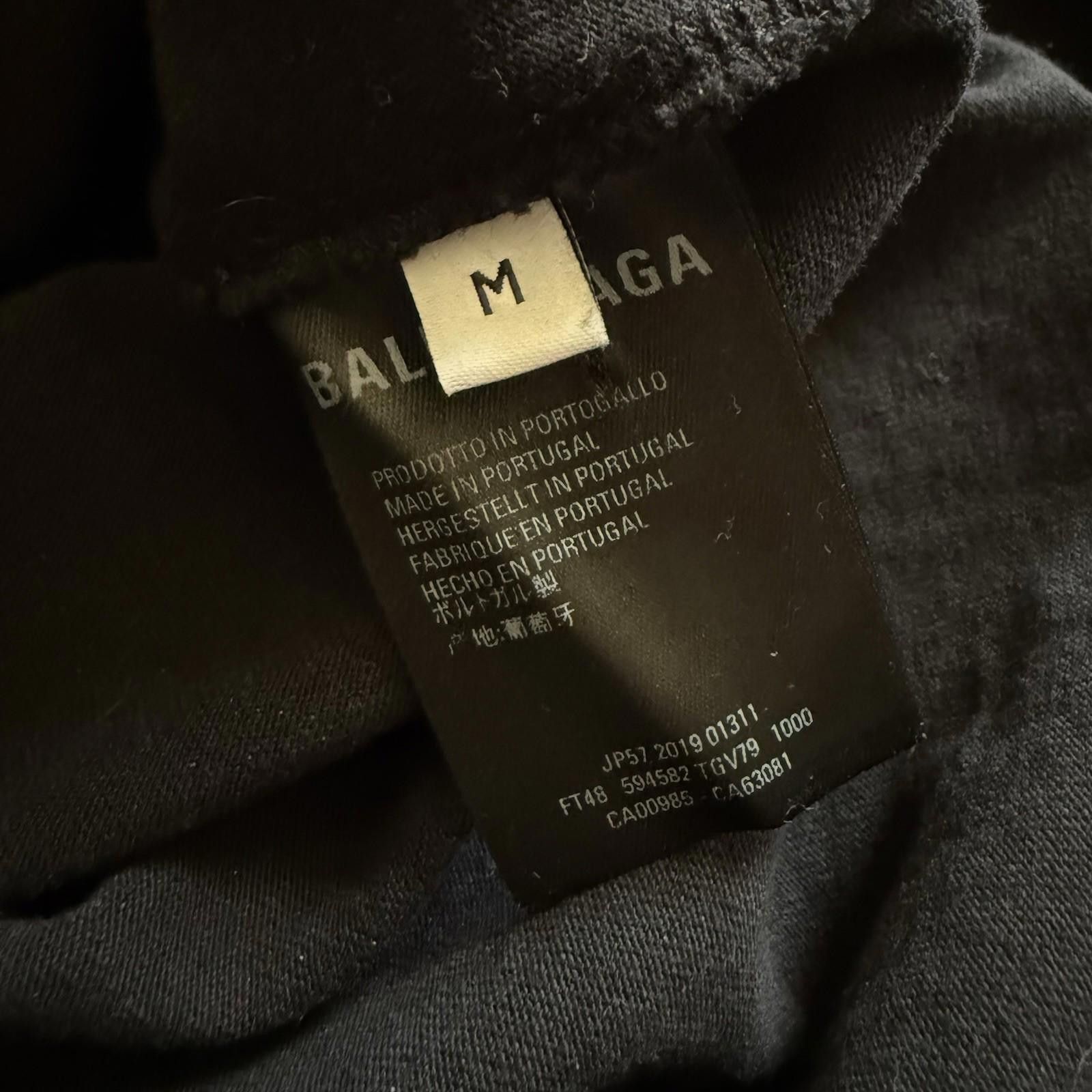 Balenciaga BALENCIAGA MULTI LOGO HI-NECK OVERSIZED LS TEE Size M Black Size US M / EU 48-50 / 2 - 6 Thumbnail