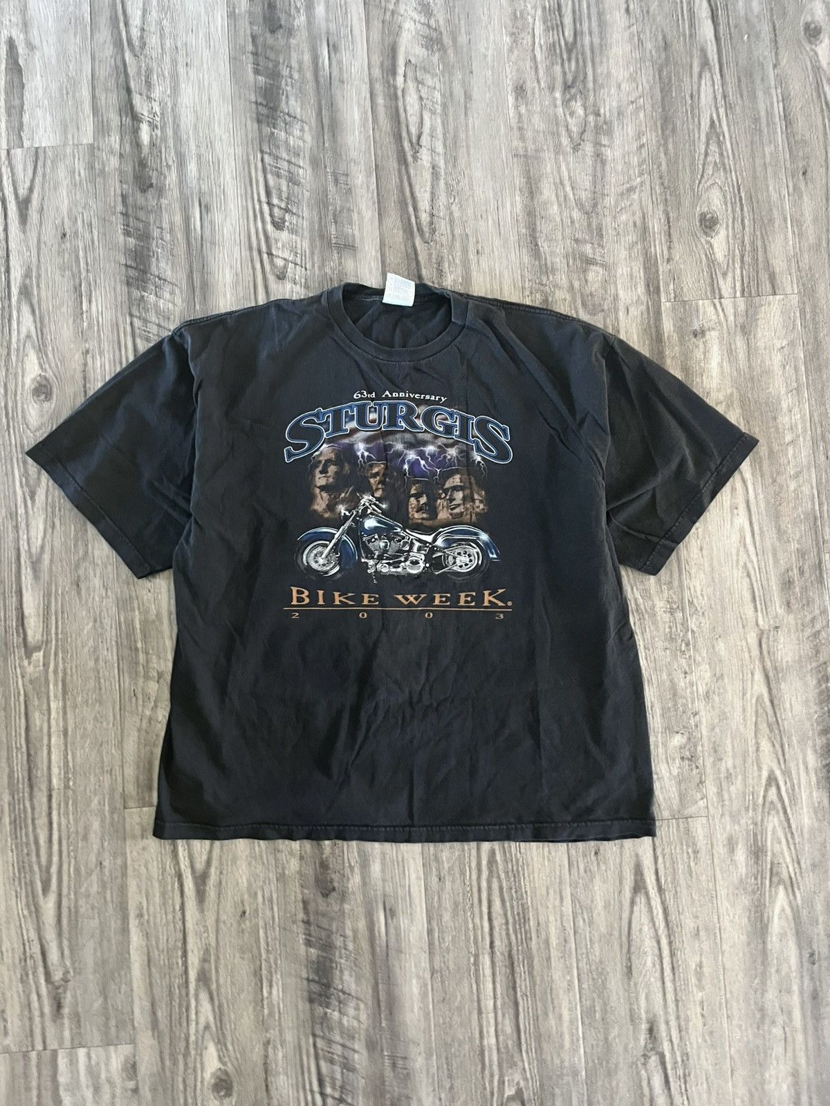 Harley Davidson Vintage 2003 Sturgis Biker Tee Size US XXL / EU 58 / 5 - 1 Thumbnail