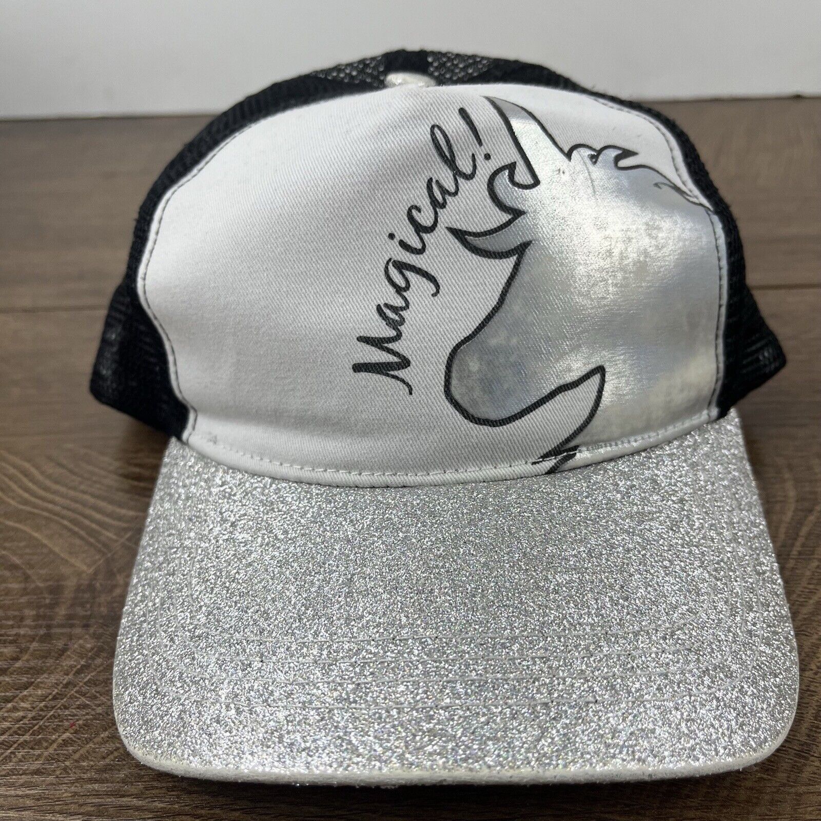 Other Magical Unicorn Hat Snapback Hat White Adjustable Hat Adult Size ONE SIZE - 4 Thumbnail