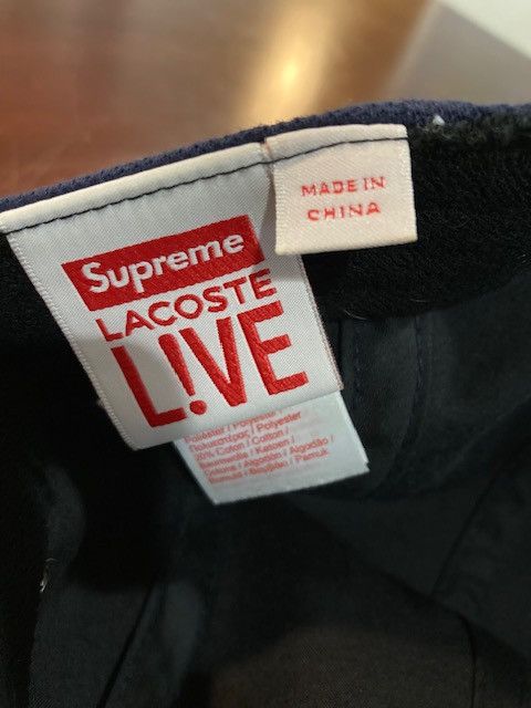 Supreme Supreme x Lacoste Pique Navy Camp Cap (SS2017) Size ONE SIZE - 6 Thumbnail