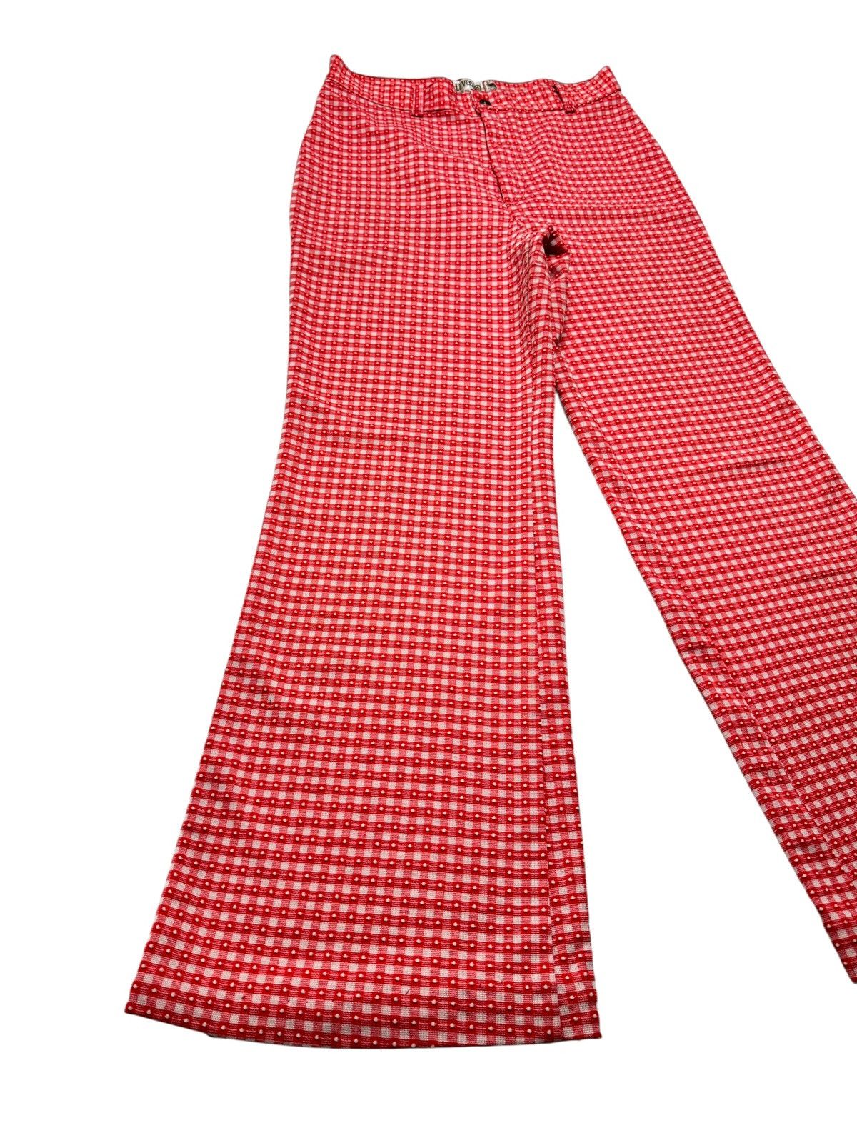 Levi's Vintage 1970's Red Gingham Levis For Me Pant Size 30" / US 8 / IT 44 - 4 Thumbnail