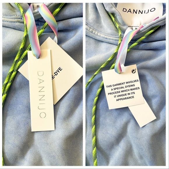 Other New with tag, DANNIJO Tie Dye Hoodie, Blue & White, Size M Size M / US 6-8 / IT 42-44 - 7 Thumbnail