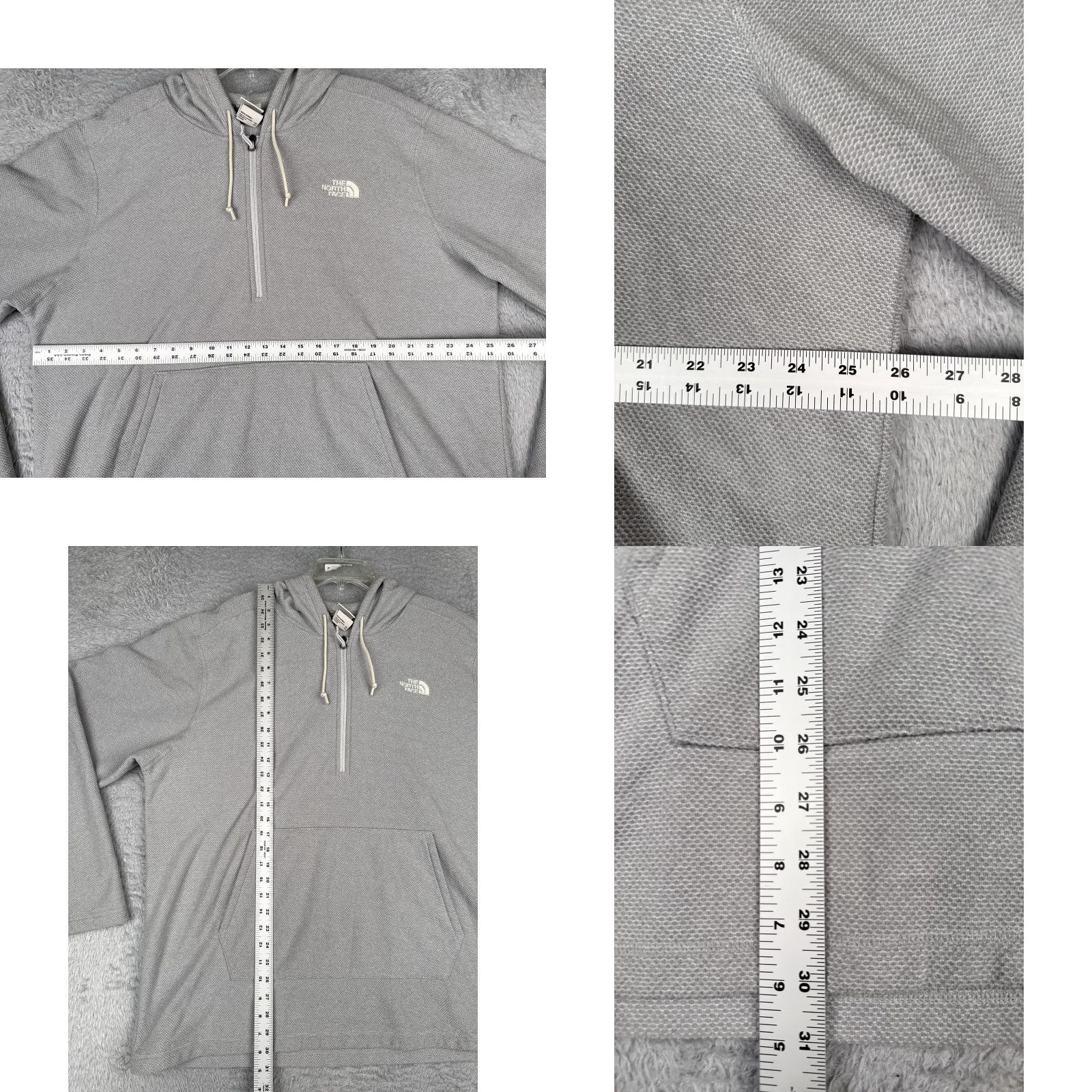 The North Face The North Face Hoodie Mens 2XL Gray 1/4 Zip Kangaroo Pocket Sweatshirt Knit Size US XXL / EU 58 / 5 - 8 Thumbnail