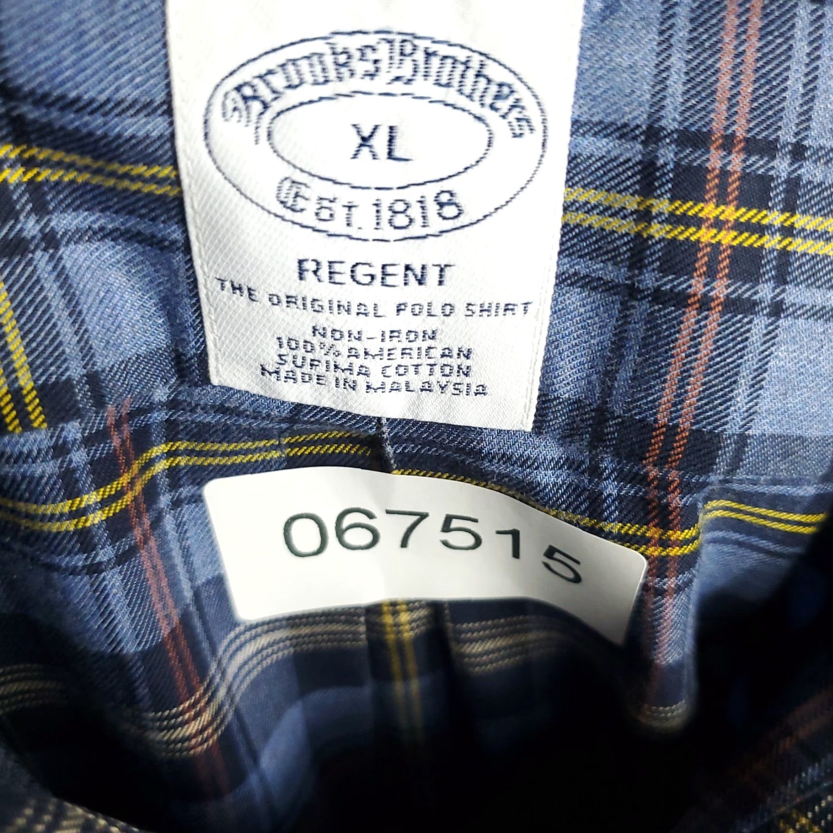Brooks Brothers Brooks Brothers Shirt Mens XL Blue Plaid Casual Button Up Long Sleeve Size US XL / EU 56 / 4 - 7 Thumbnail