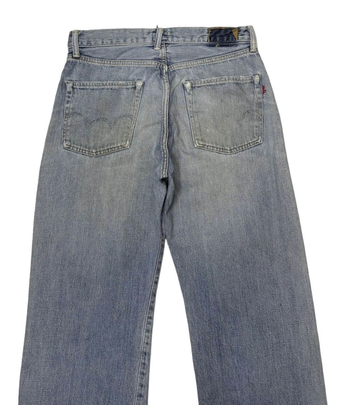 Kapital VINTAGE EDWIN 505 SXR SELVEDGE BLUE WASH DISTRESS DENIM JEAN Size US 30 / EU 46 - 6 Thumbnail