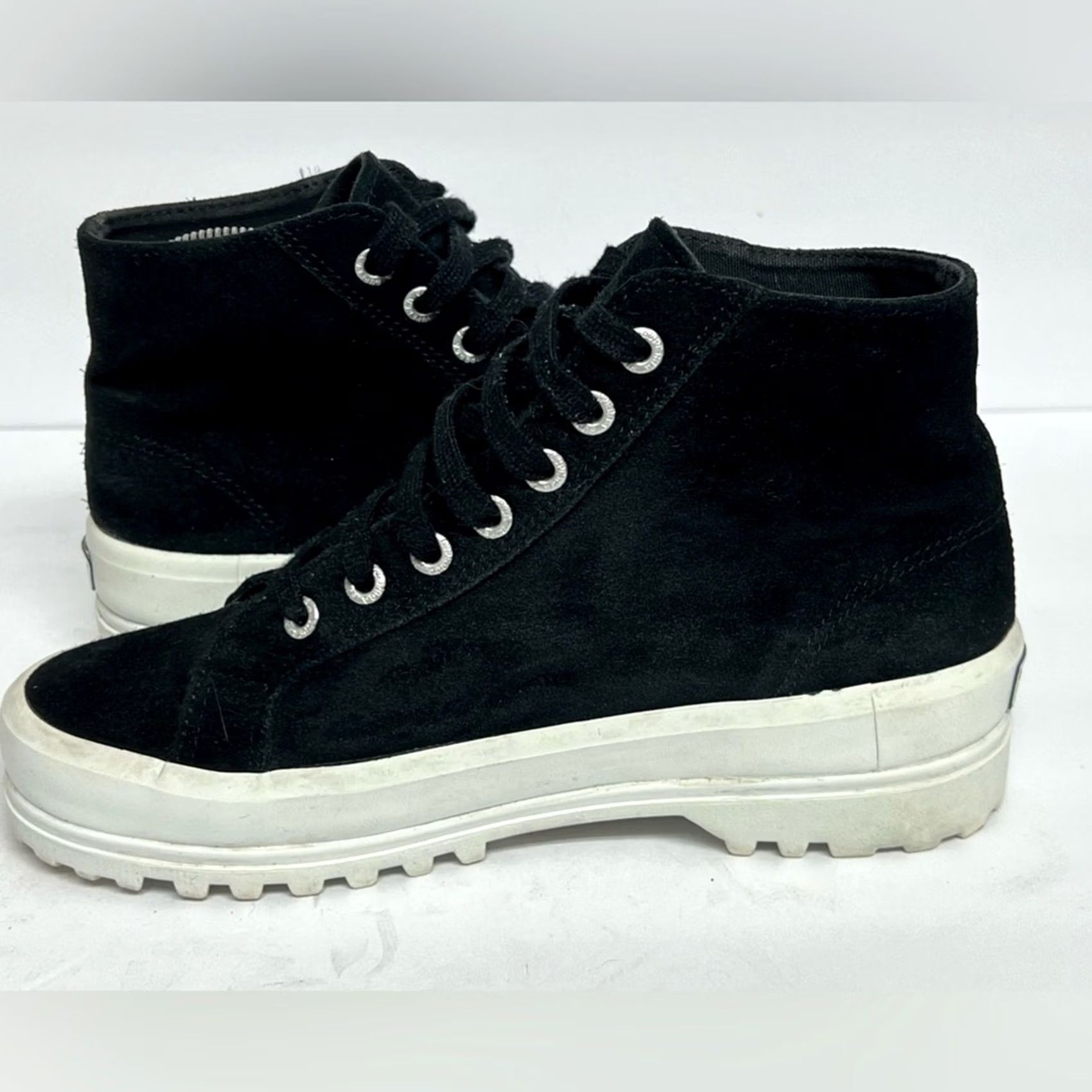 Superga Superga Black Platform Sneakers Lace Up Size 38 US 7.5 W Size M / US 6-8 / IT 42-44 - 3 Thumbnail