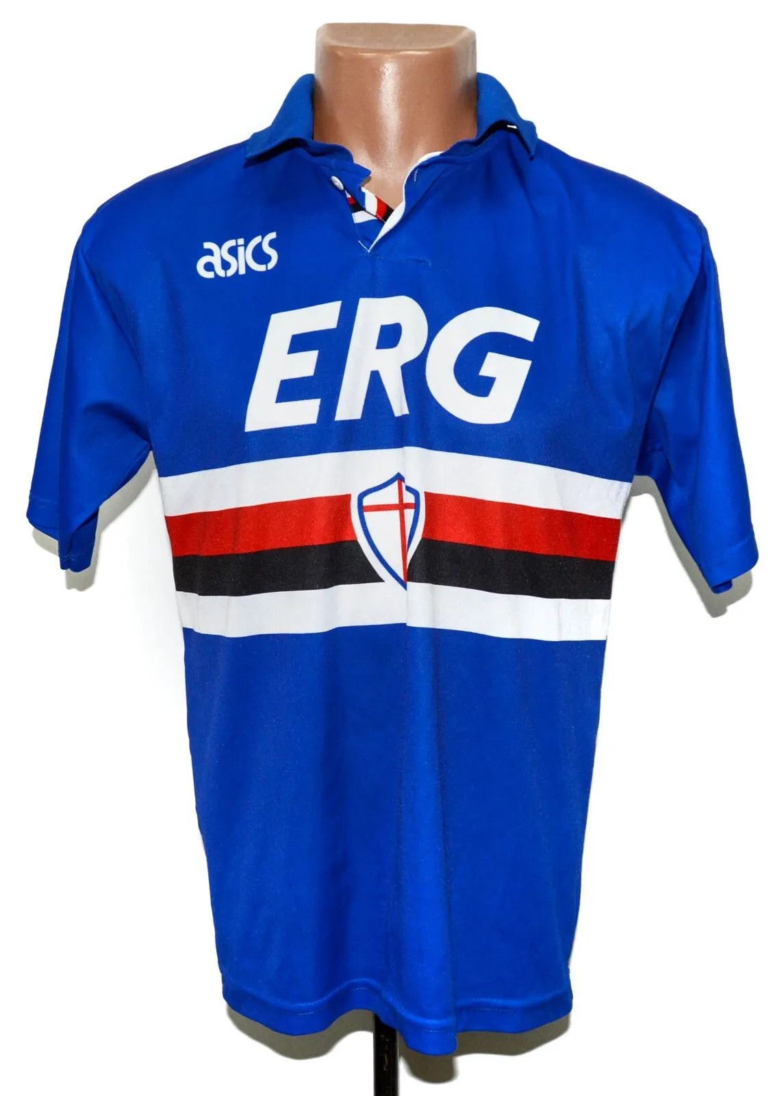 image of Sampdoria 1992/1993 Football Shirt Jersey Asics Size S Adult in Blue, Men's