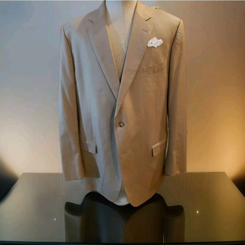 J.Hilburn J. Hilburn 47 HB Wool Two Button Sport Coat Blazer Jacket Size 46L - 1 Thumbnail