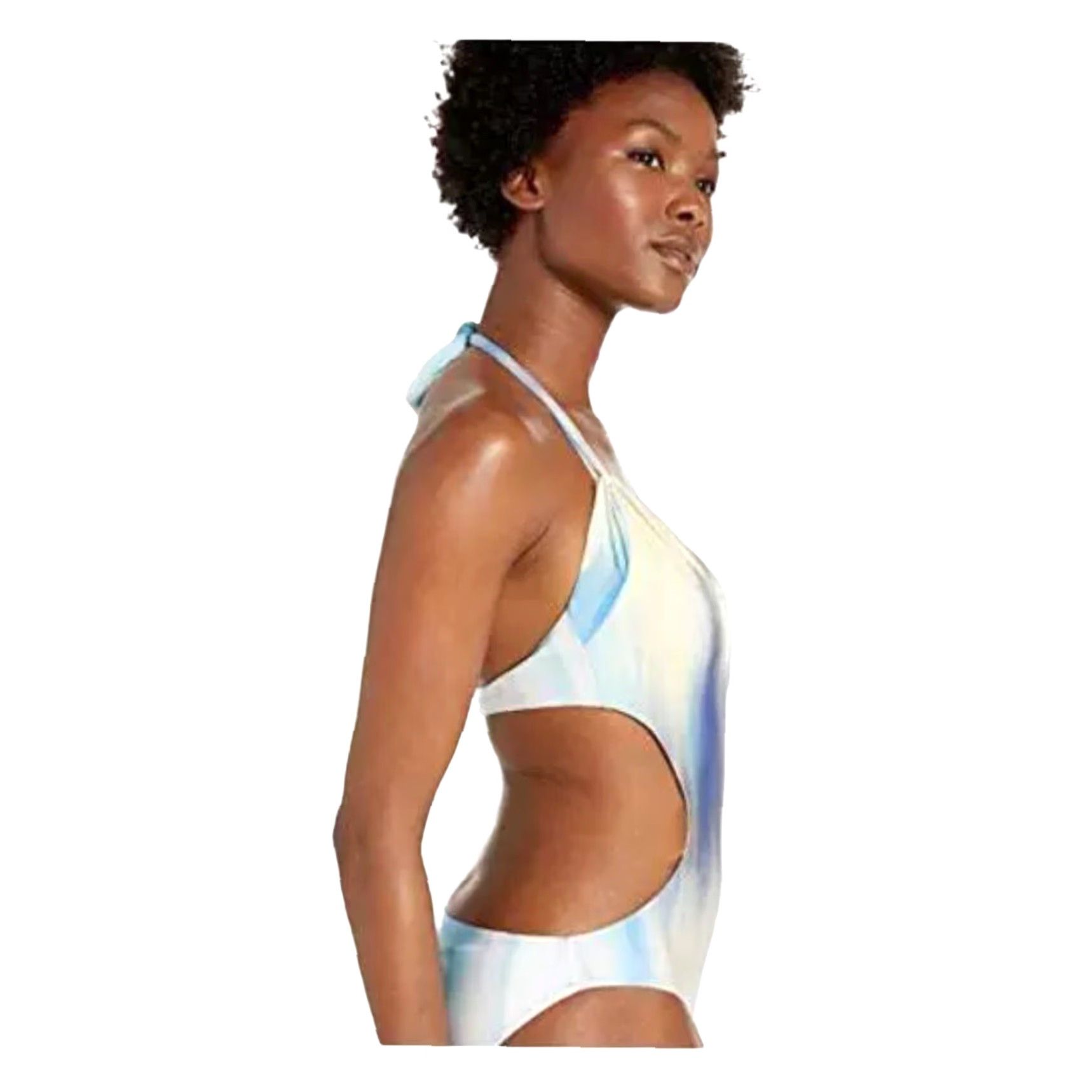 BCBGeneration BCBGeneration Women's One Piece Monokini, Multi It's a Wash, Size 8, Halter Style, Swimwear Size ONE SIZE - 3 Thumbnail
