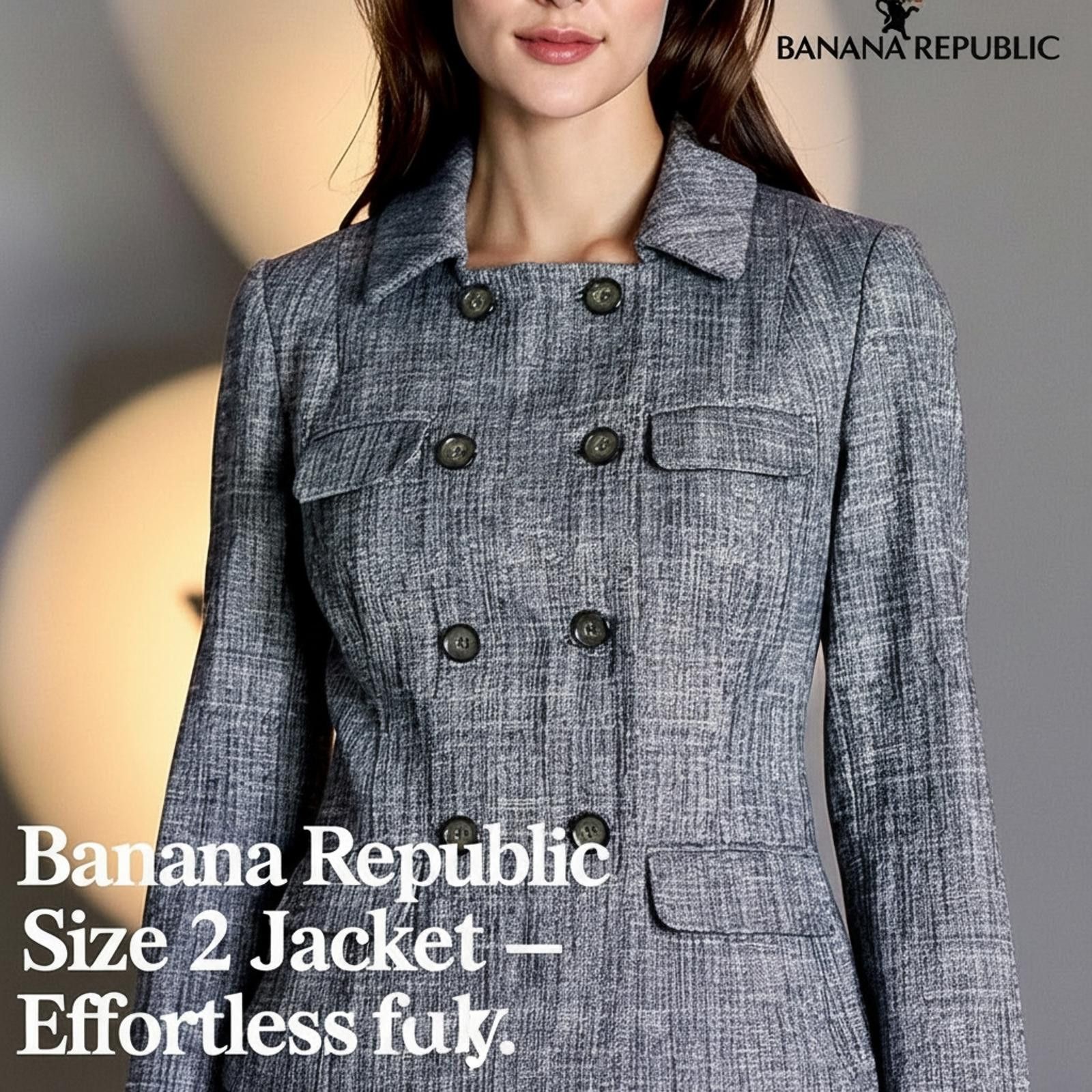 Banana Republic Banana Republic Size 2 Gray Tailored Jacket Size M / US 6-8 / IT 42-44 - 1 Thumbnail