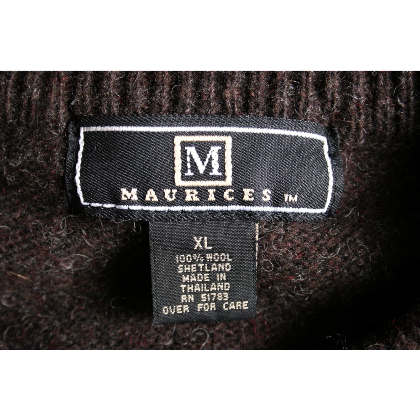 Vintage VINTAGE Maurices Brown Shetland Wool V-Neck Sweater Women's XL Shirt Size XL / US 12-14 / IT 48-50 - 5 Thumbnail