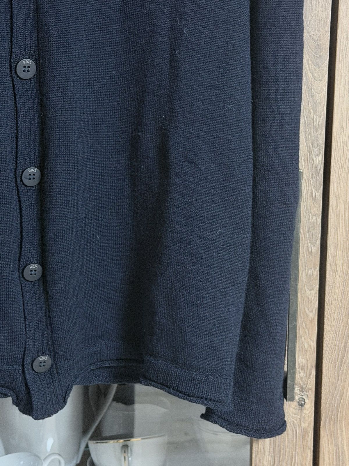 MD75 MD75 Navy Blue Wool Button Up Light Cardigan Sweater M Size US M / EU 48-50 / 2 - 7 Thumbnail
