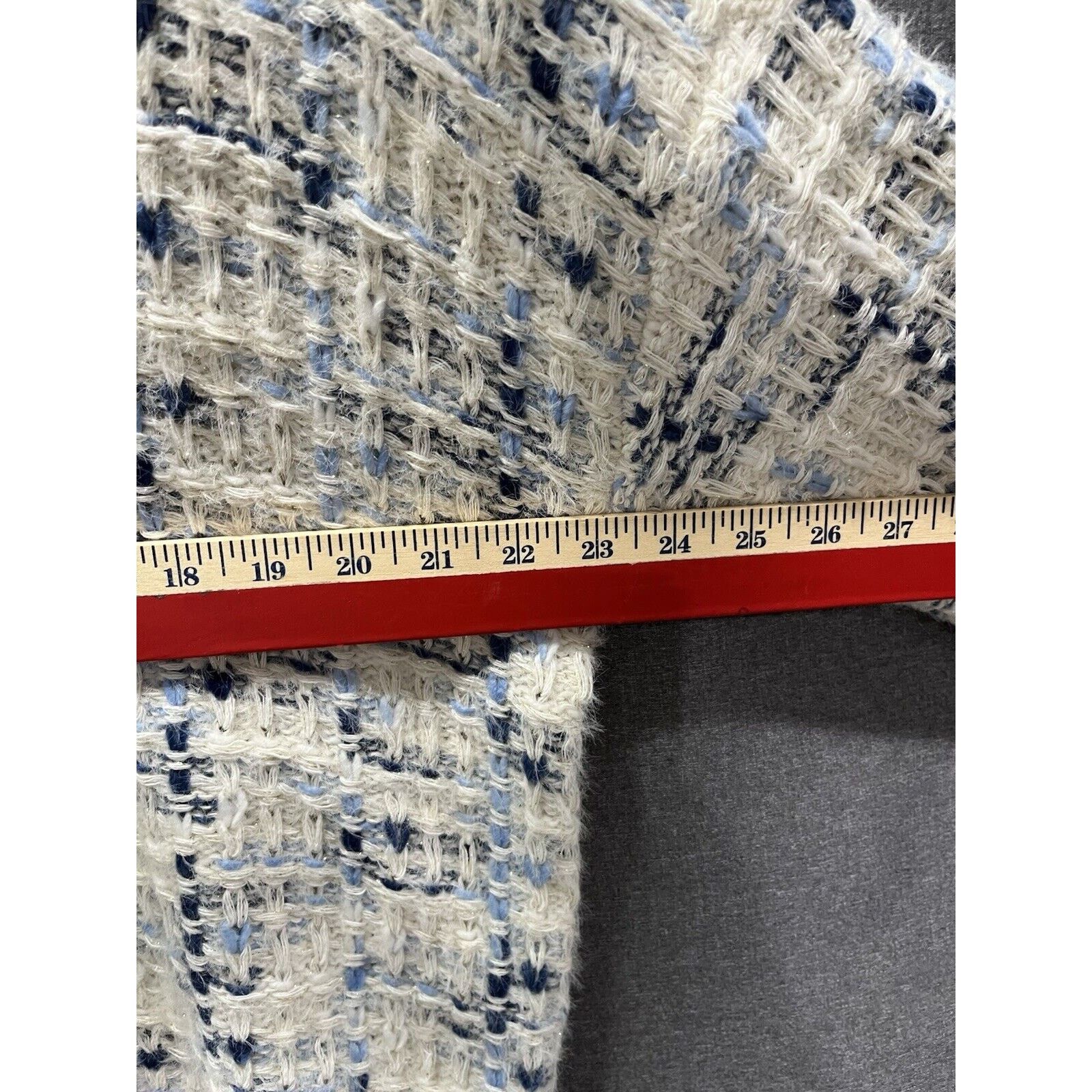 FRNCH NEW FRNCH Woven Knit Crewneck Sweater Cream Blue Size S/M Size S / US 4 / IT 40 - 7 Thumbnail