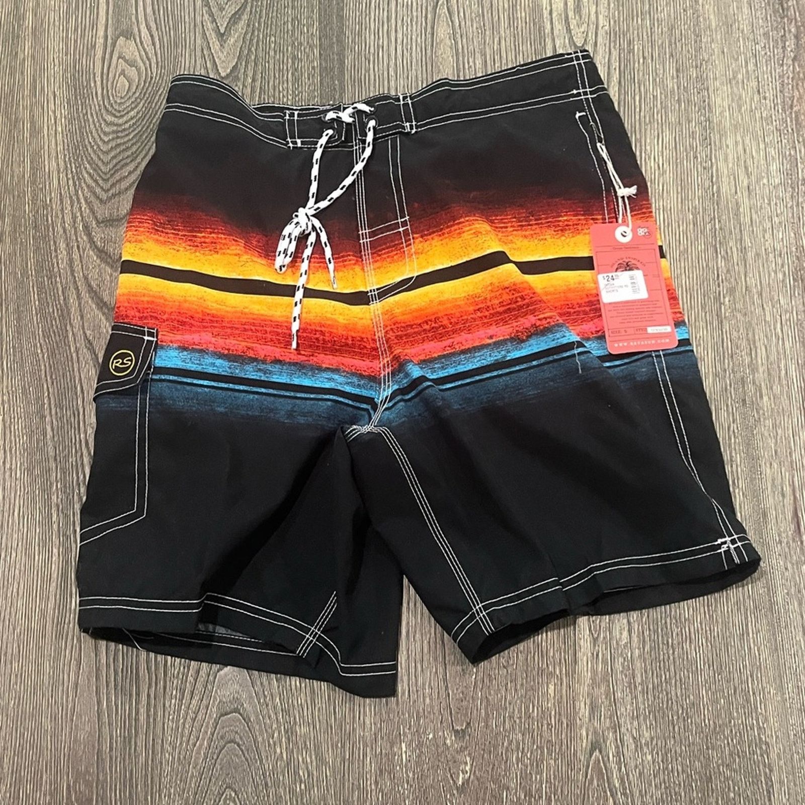 Vintage NWT RS Ocean Outfitters Shorts Board Tropical Sunset Size S Size US 26 / EU 42 - 1 Thumbnail