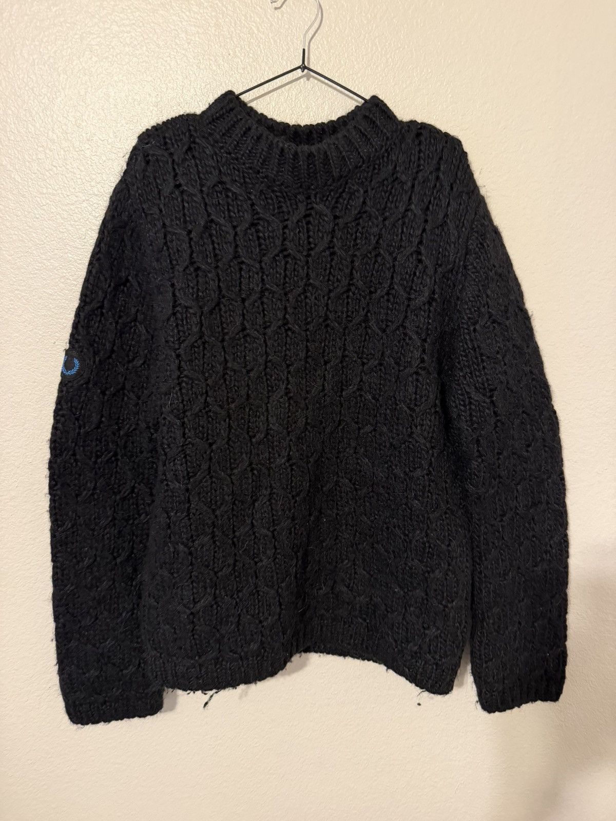 Fred Perry × Raf Simons RAF SIMONS x Fred Perry Black Wool Knit Sweater Size L Size US L / EU 52-54 / 3 - 1 Thumbnail