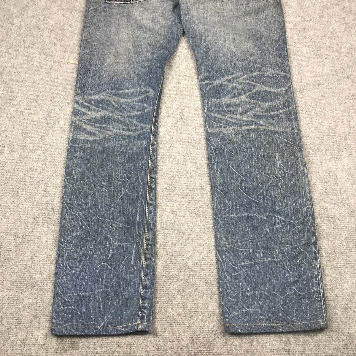 Japanese Brand RIPPED DISTRESSED EDWIN BLUE TRIP DENIM PANTS 145 Size US 28 / EU 44 - 10 Thumbnail