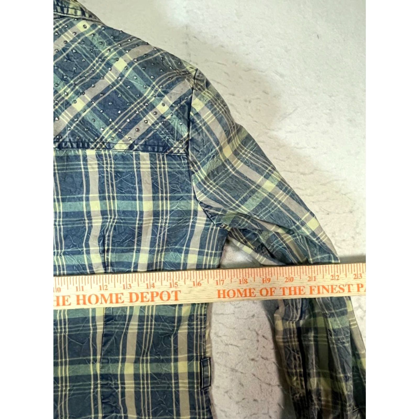 Guess GUESS Plaid Long Sleeve Shirt Dress Olive Brown M Knee Length Women Casual Flannel Dress Size M / US 6-8 / IT 42-44 - 3 Thumbnail