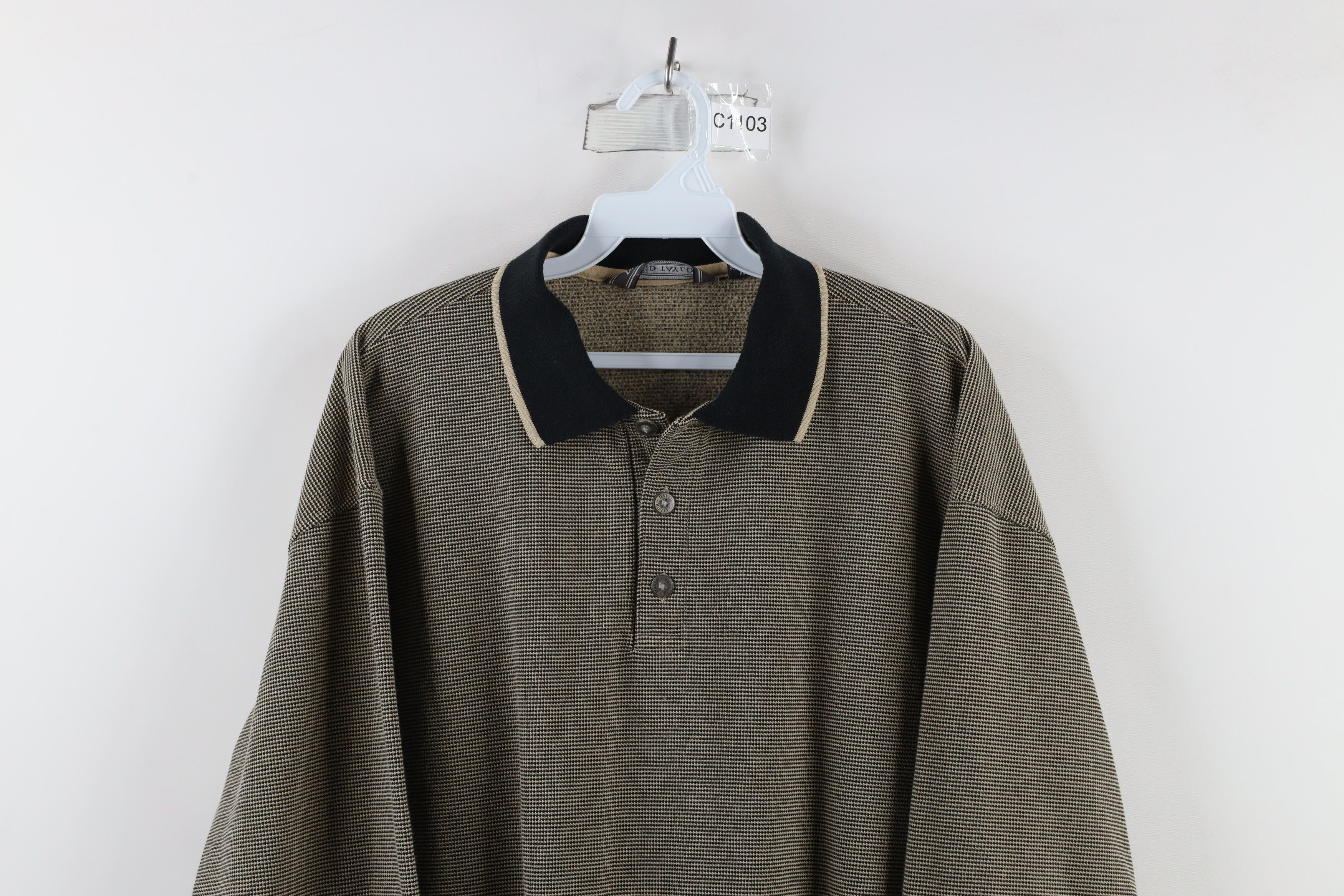 Vintage Vintage 90s Streetwear Knit Collared Pullover Sweatshirt Size US L / EU 52-54 / 3 - 2 Thumbnail