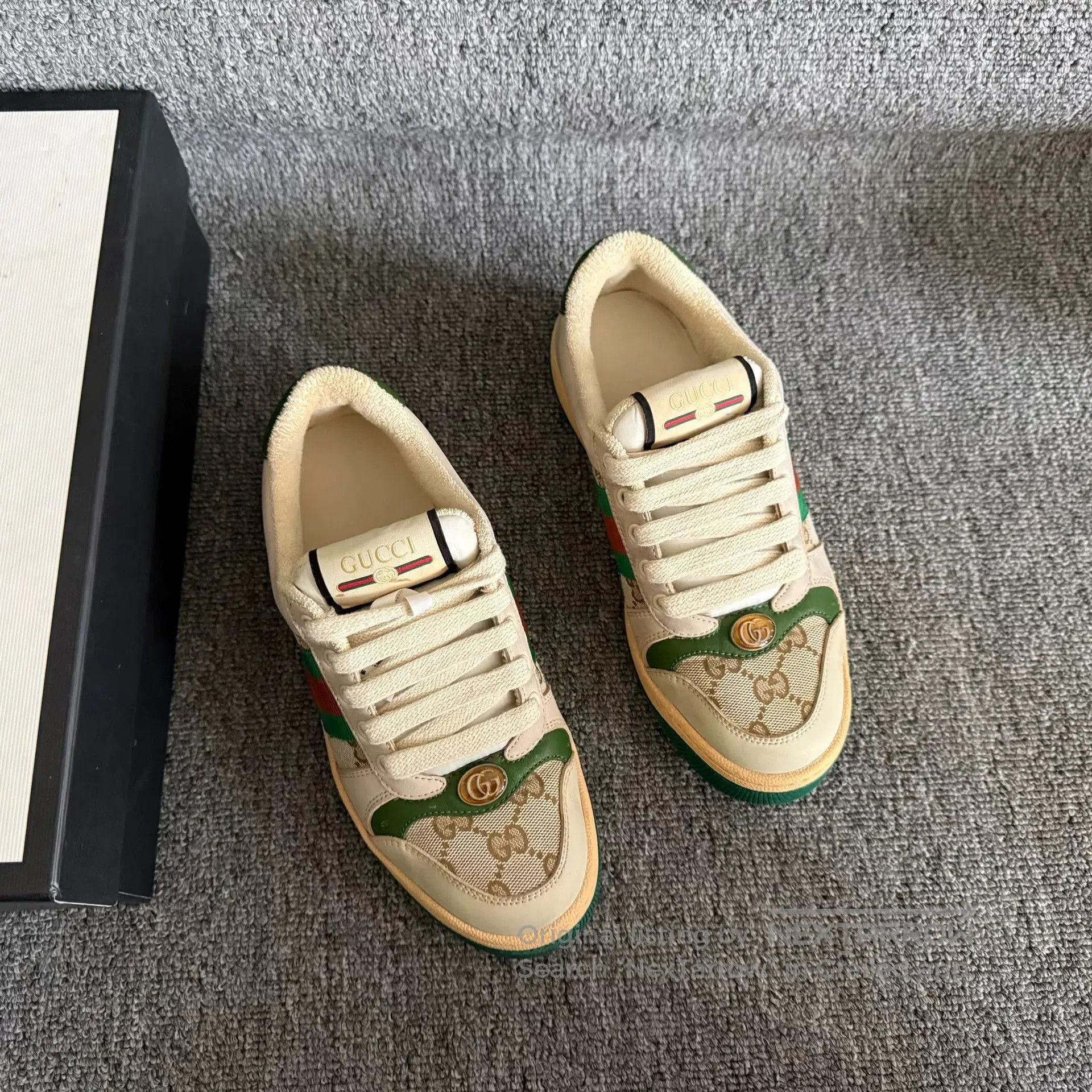 Gucci Gucci Distressed Green Tail Sneakers 35.5. Size US 4.5 / IT 34.5 - 6 Thumbnail