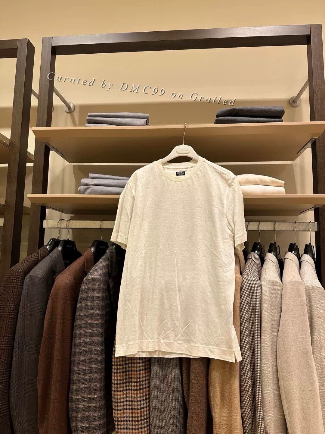 Ermenegildo Zegna Zegna White Linen Men’s T-shirt Size US M / EU 48-50 / 2 - 1 Thumbnail