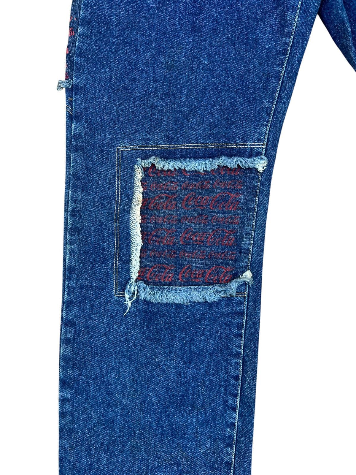 Coca Cola Vintage 90s Coca Cola Patchwork Denim Jeans Pant Size US 29 - 7 Thumbnail