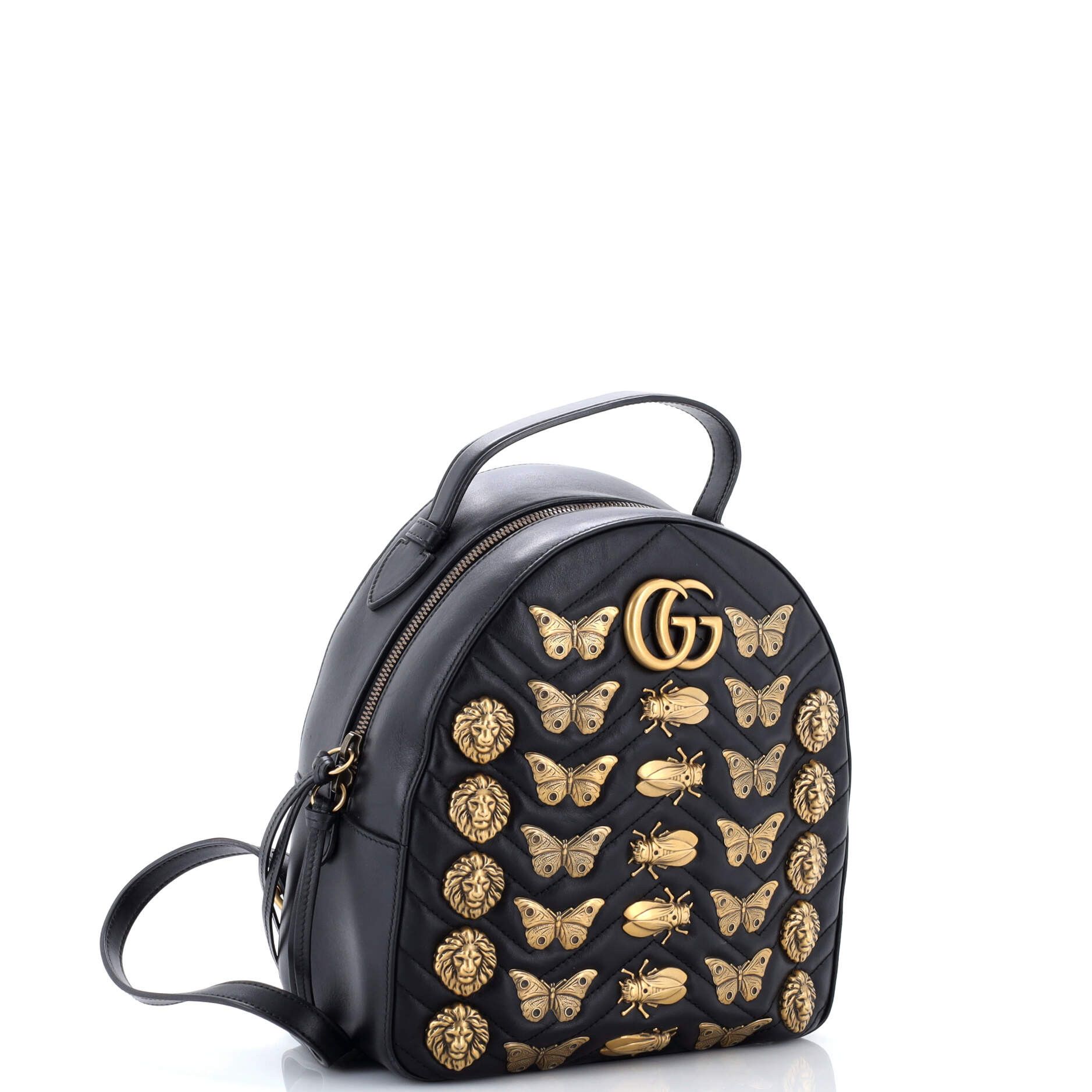 Gucci GG Marmont Backpack Embellished Matelasse Leather Small Size ONE SIZE - 1 Thumbnail