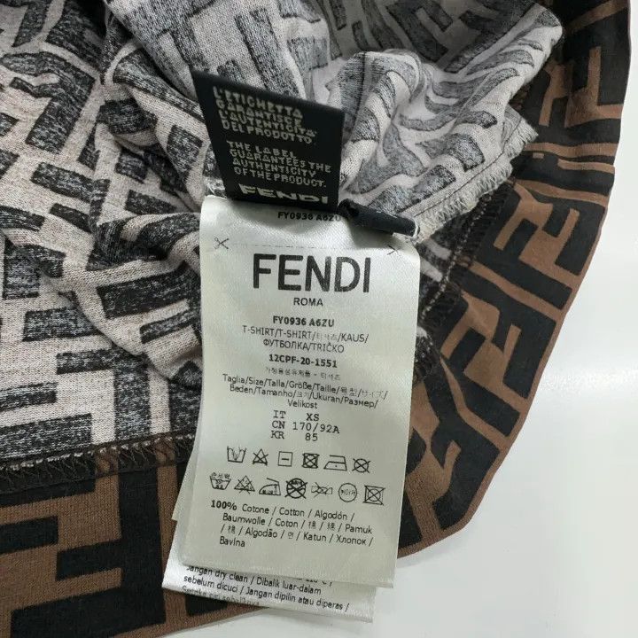 Fendi Fendi Brown Logo Print Short Sleeve T-Shirt -2507 Size US XS / EU 42 / 0 - 3 Thumbnail