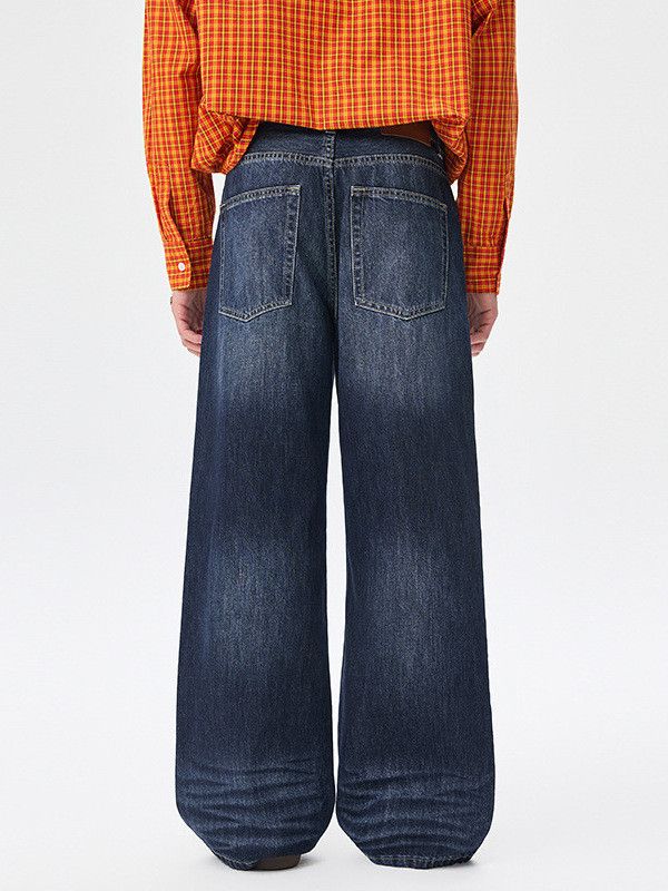 Vintage American Retro Loose Straight Jeans with Whiskering Size US 32 / EU 48 - 4 Thumbnail