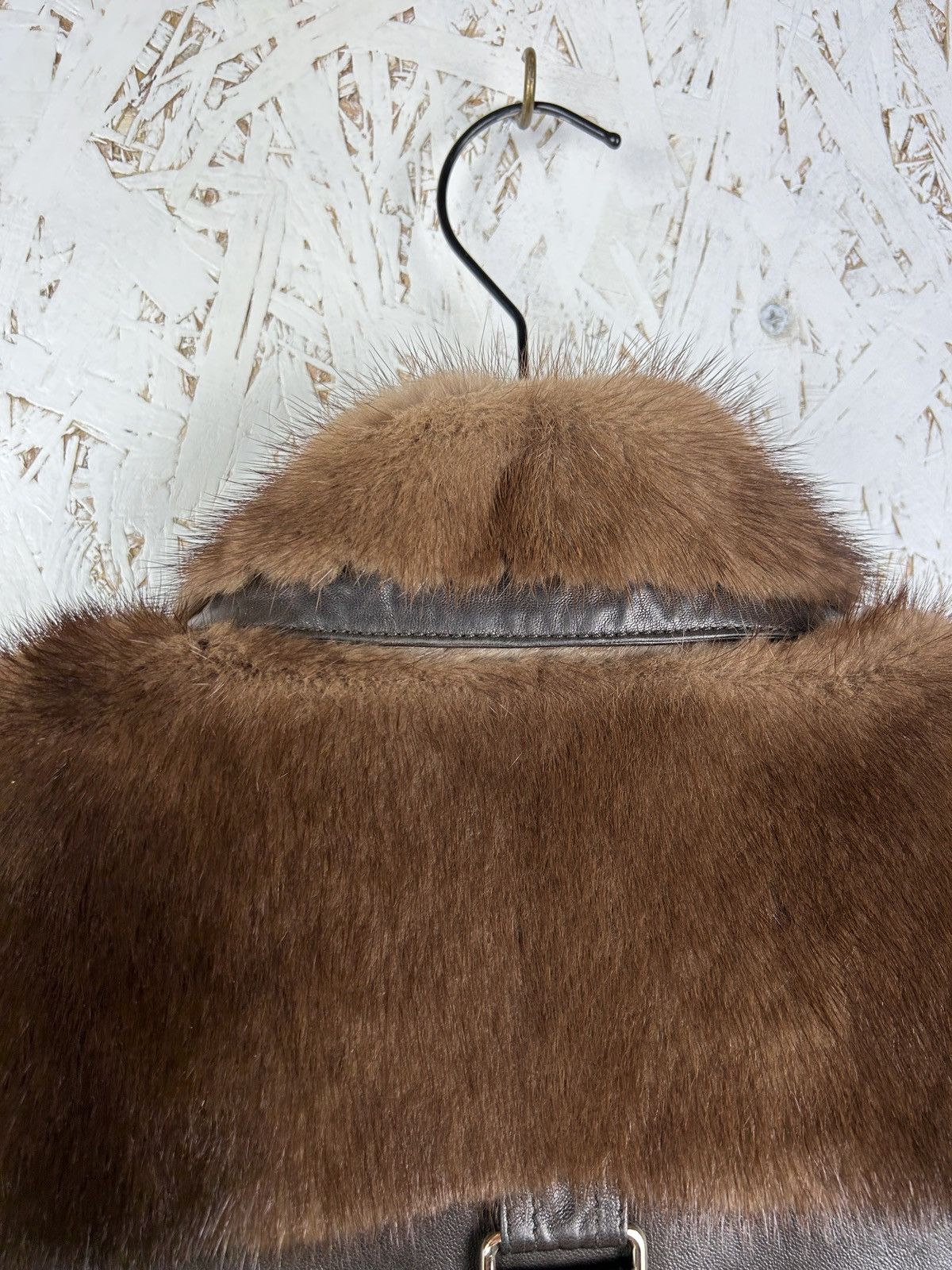 Gucci Gucci Tom Ford Brown Leather/Fur GG Leather Belt Jacket 40 Size S / US 4 / IT 40 - 10 Thumbnail