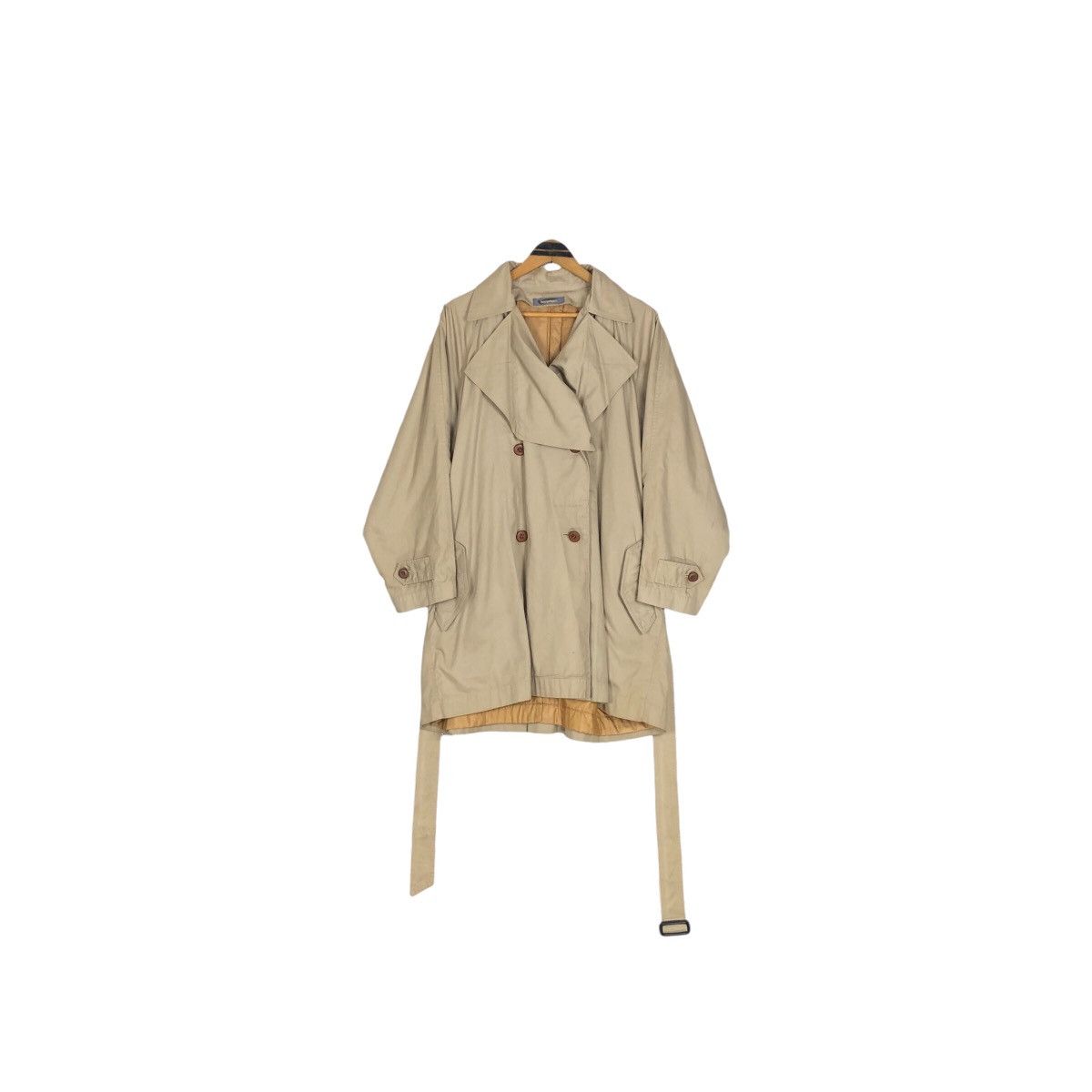 Issey Miyake Vintage 80s Issey Miyake Wide Collar Trench Coat Size US L / EU 52-54 / 3 - 2 Thumbnail