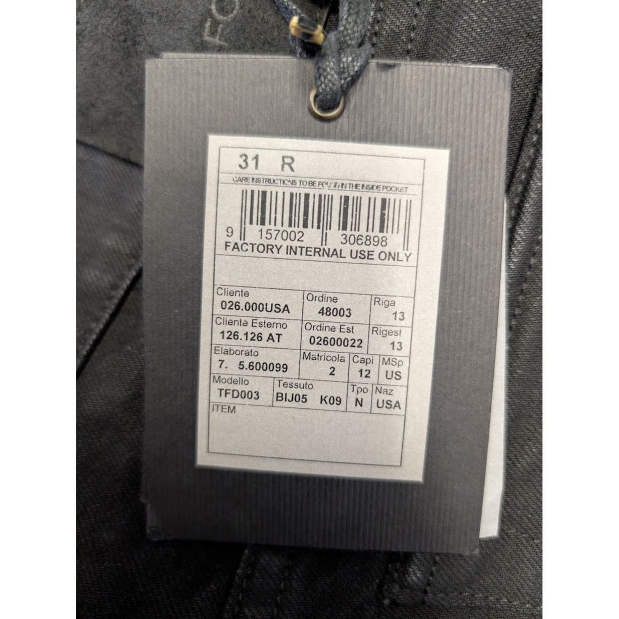 Tom Ford o1rshd1 Denim Jeans Pants in Black Size US 31 - 23 Thumbnail