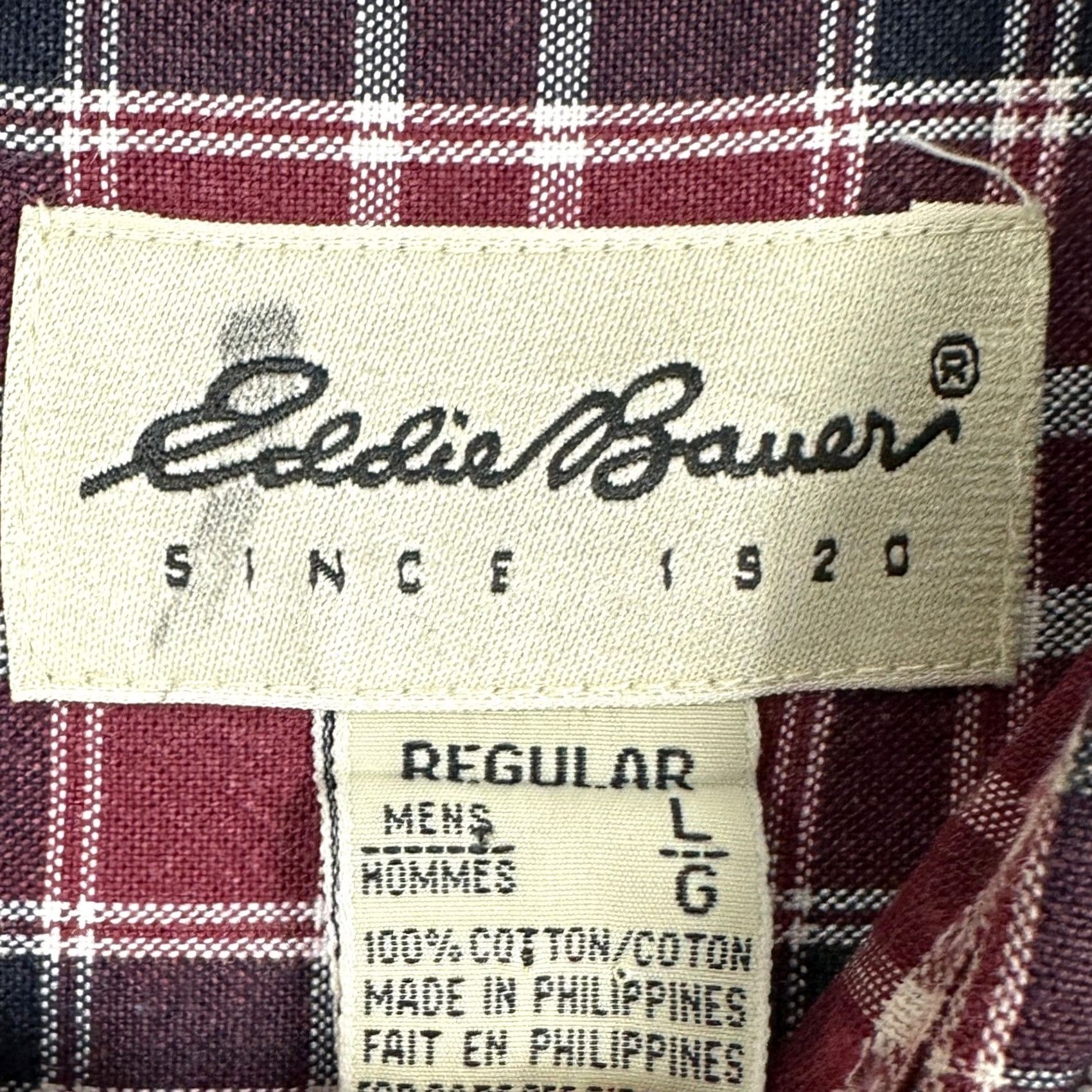 Eddie Bauer Eddie Bauer Shirt Button Down Mens Large Red Plaid Long Sleeve Regular Size US L / EU 52-54 / 3 - 4 Thumbnail