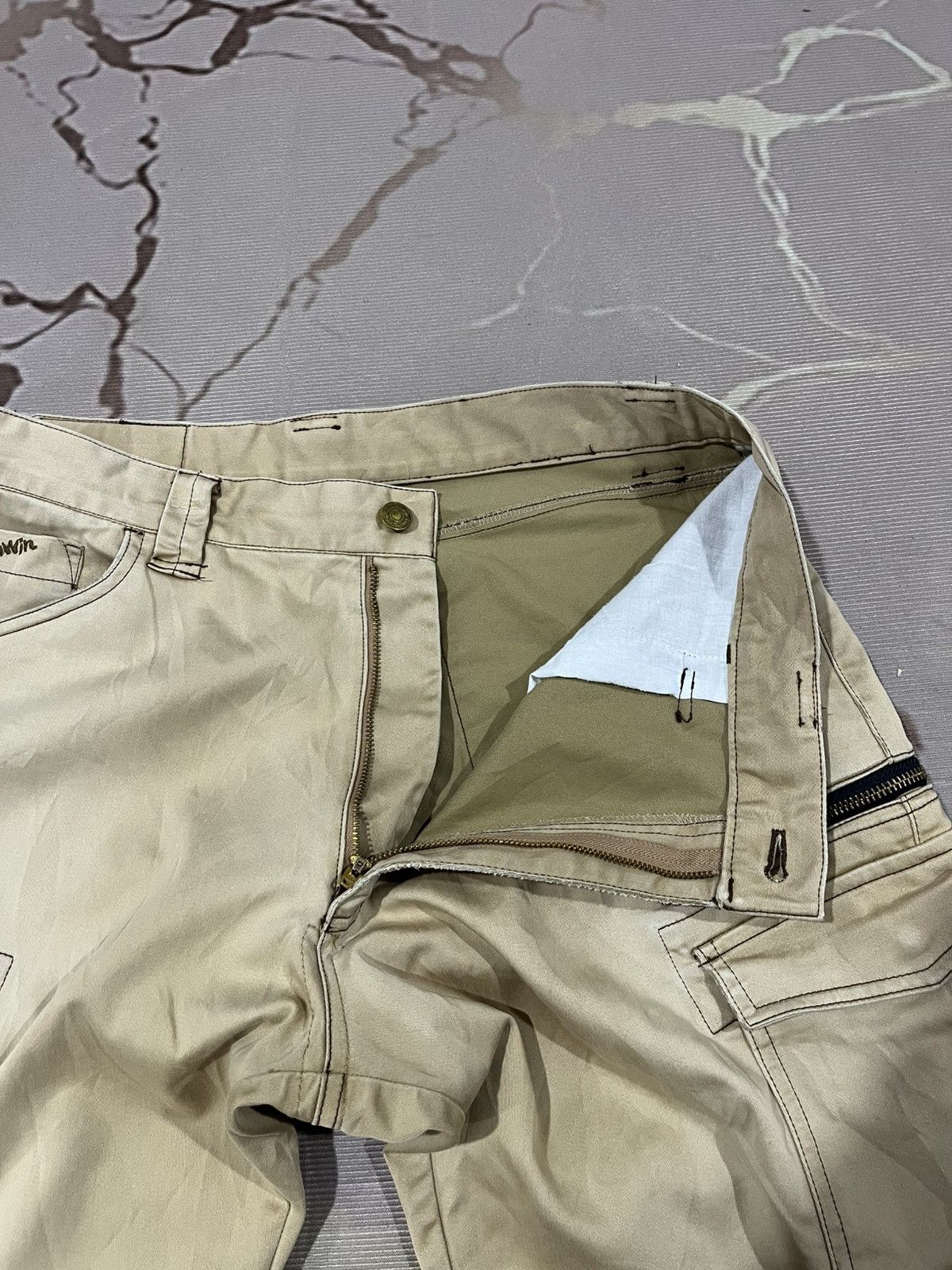 Japanese Brand Jawin Stretch Slim Cargo Work Pants Size US 34 / EU 50 - 6 Thumbnail