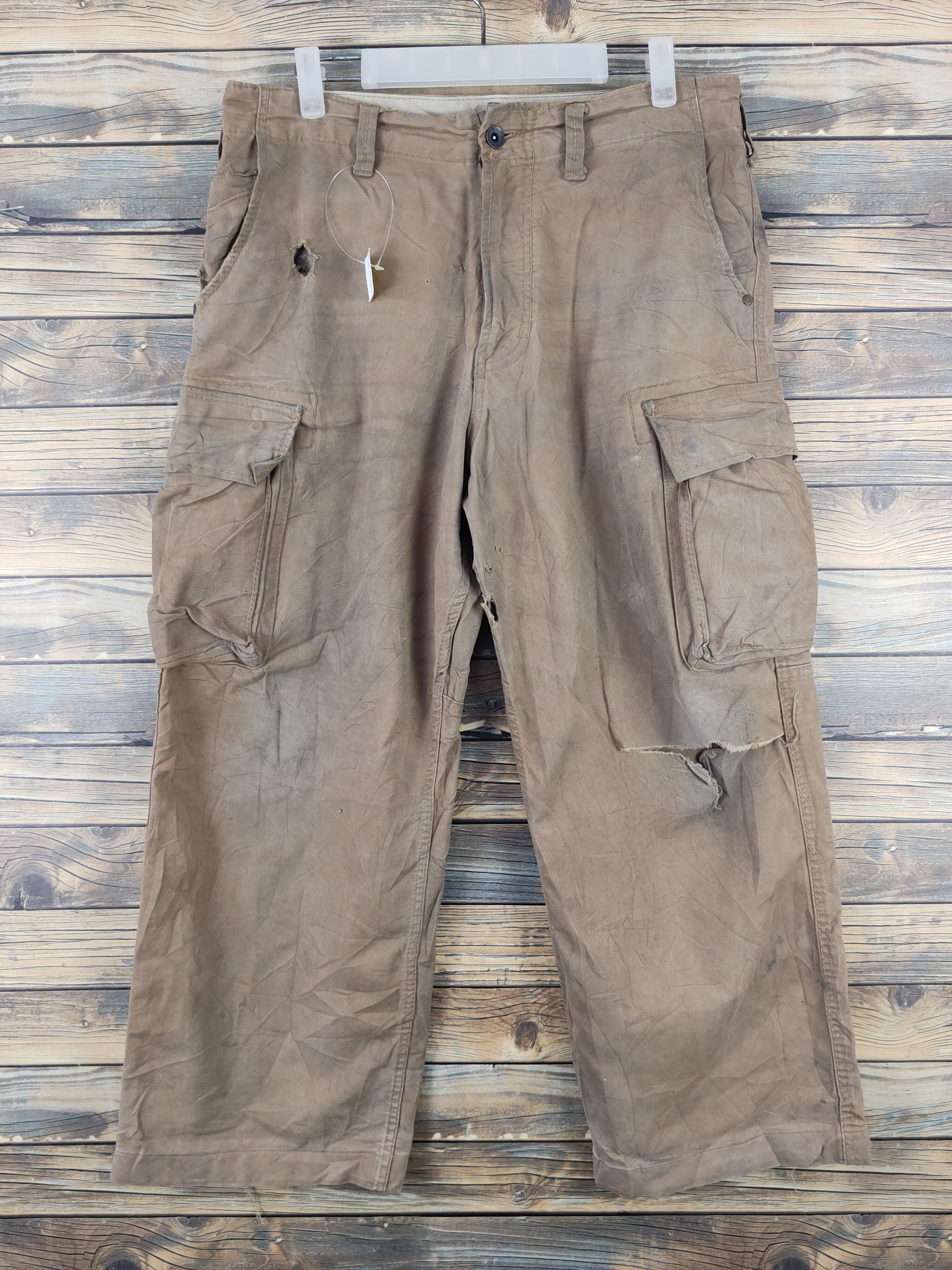 Japanese Brand Evenriver Brown Multipocket Tactical Cargo Pants #W2181 Size US 33 - 1 Thumbnail