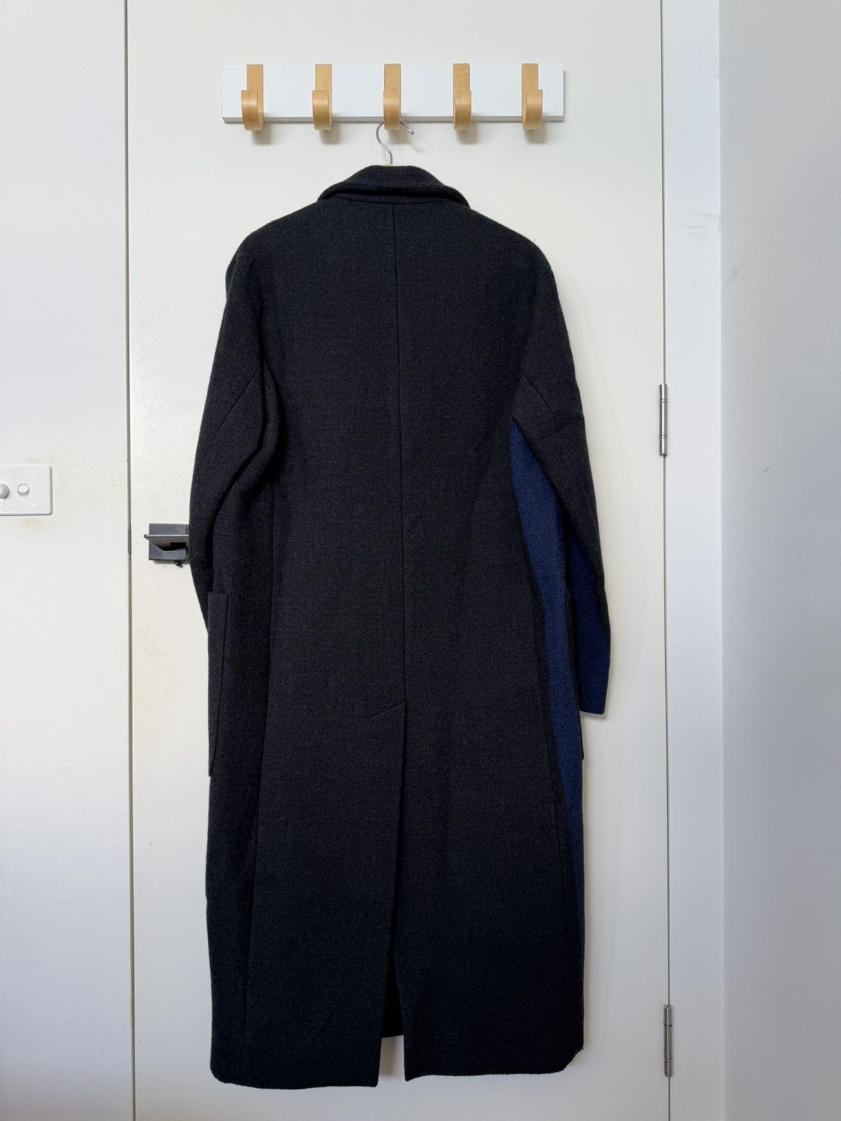 Song For The Mute Needle Punch Colour Blocked Wool Coat Size US M / EU 48-50 / 2 - 2 Thumbnail