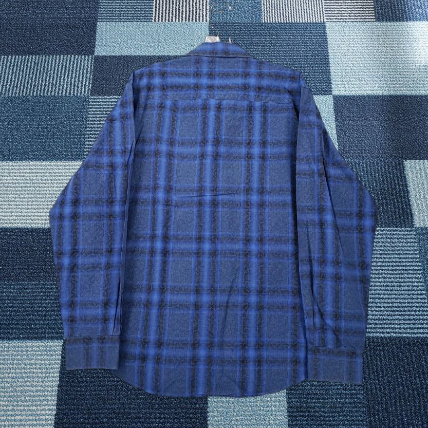 BUGATCHI Bugatchi Uomo Button-Up Shirt Mens L Blue Plaid Long Sleeve Modern Fit Button-Front Casual Business/Night Out Size US L / EU 52-54 / 3 - 1 Thumbnail