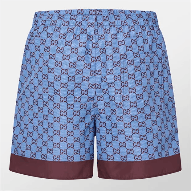 Gucci Men'S Gg Print Poplin Swim Shorts Size US 32 / EU 48 - 2 Thumbnail