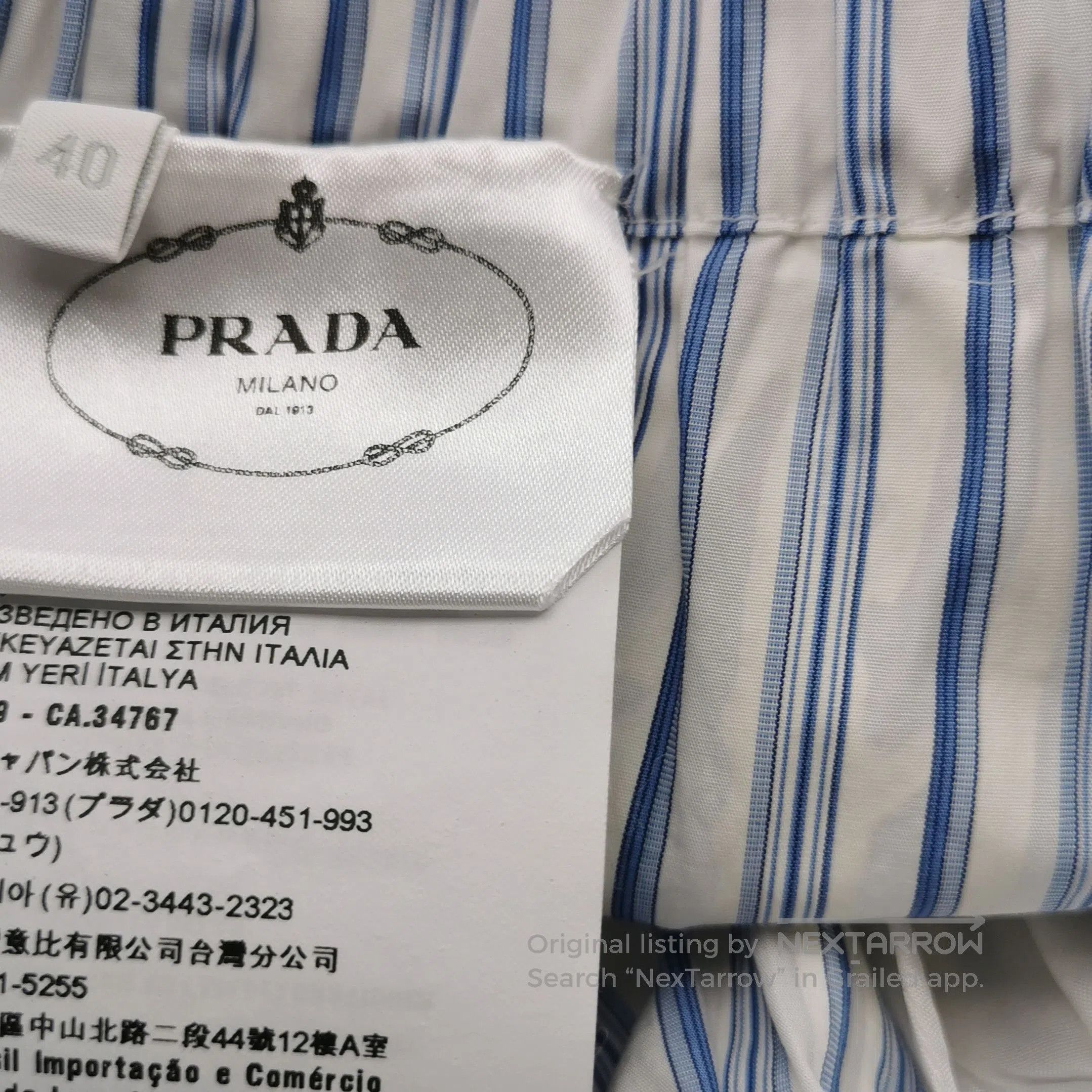 Prada Prada Colorful Logo Cotton Shorts Size 4. Size 39" - 9 Thumbnail