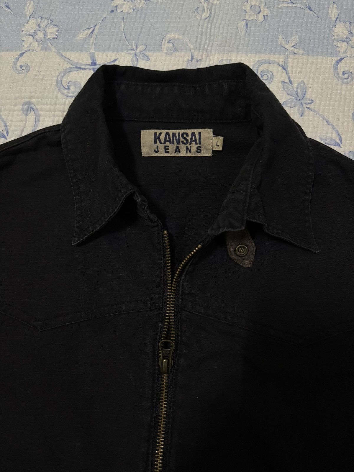 Japanese Brand × Kansai Yamamoto Japanese Kansai Jeans Denim Jacket Size US L / EU 52-54 / 3 - 6 Thumbnail