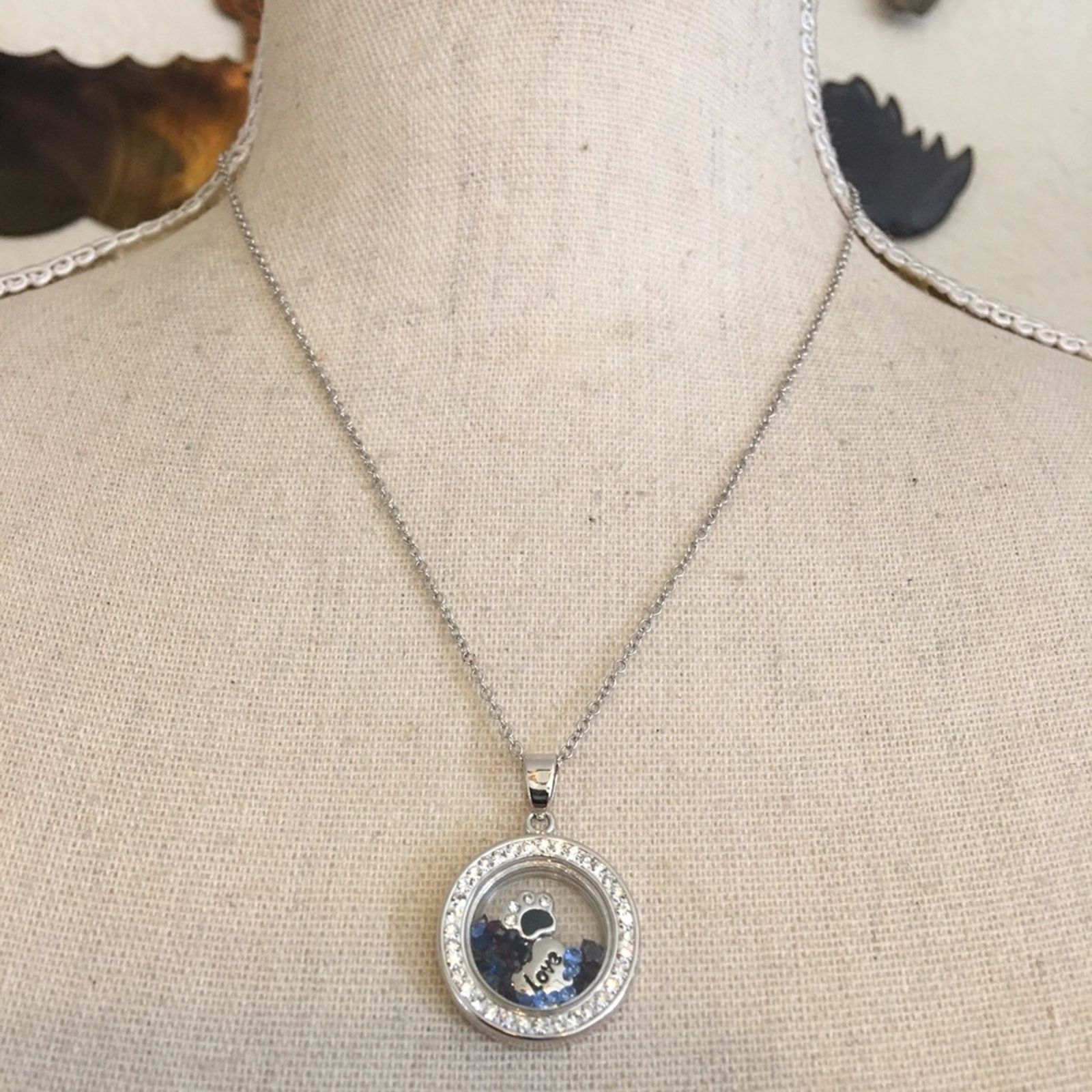 Jewelry Living locket Swarovski Crystal charm necklace Size ONE SIZE - 1 Thumbnail