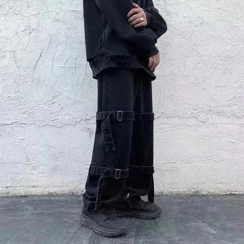 Japanese Brand Streetwear Loose Hip Hop Straight Jeans Size US 32 / EU 48 - 1 Thumbnail