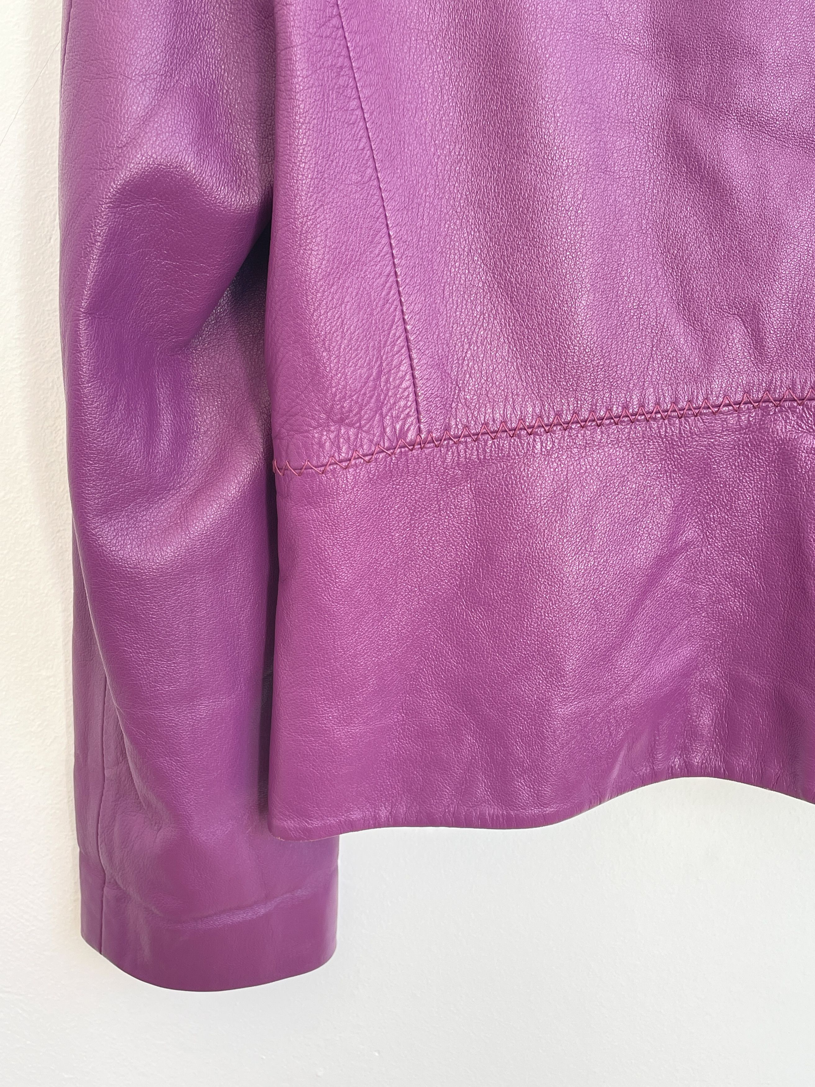 Versace purple leather jacket Size M / US 6-8 / IT 42-44 - 7 Thumbnail