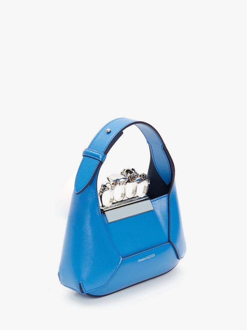 Alexander McQueen o1w1db10925 Size: OS/The Jewelled Hobo Mini Bag in Blue Size ONE SIZE - 4 Thumbnail