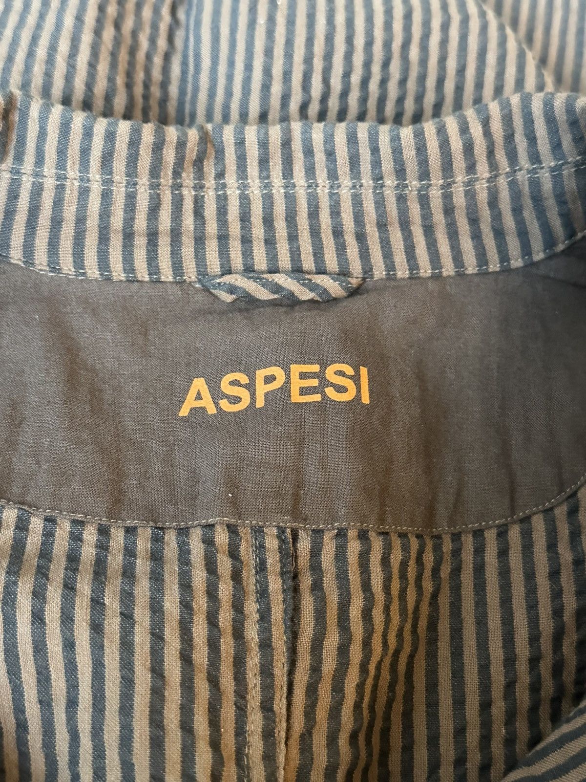 Aspesi Brown Pinstripe Lightweight Jacket Size US M / EU 48-50 / 2 - 3 Thumbnail