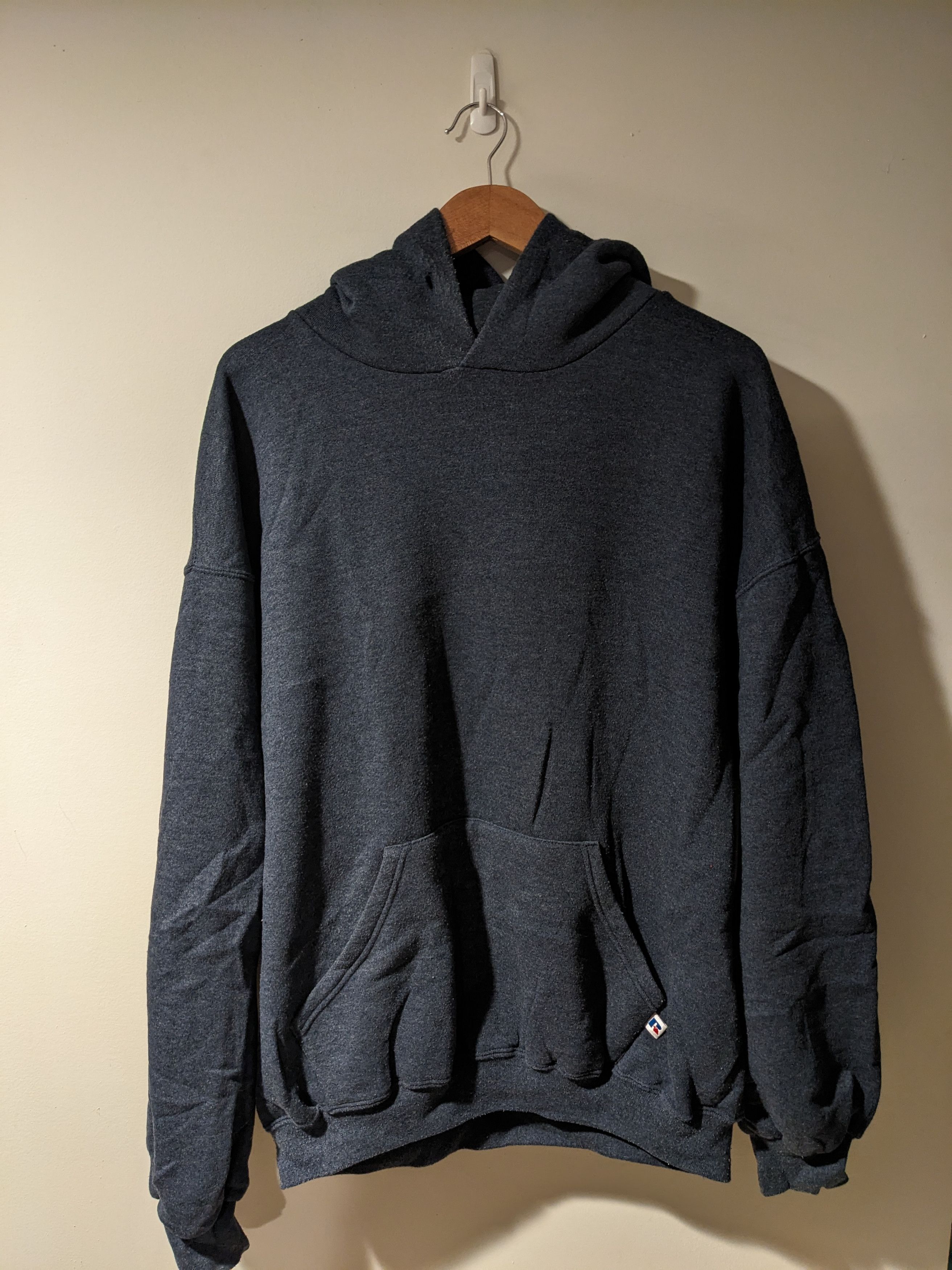 Russell Athletic × Vintage Vintage 90s Russell Athletic Blank Essential X-Large Hoodie Size US XL / EU 56 / 4 - 1 Thumbnail