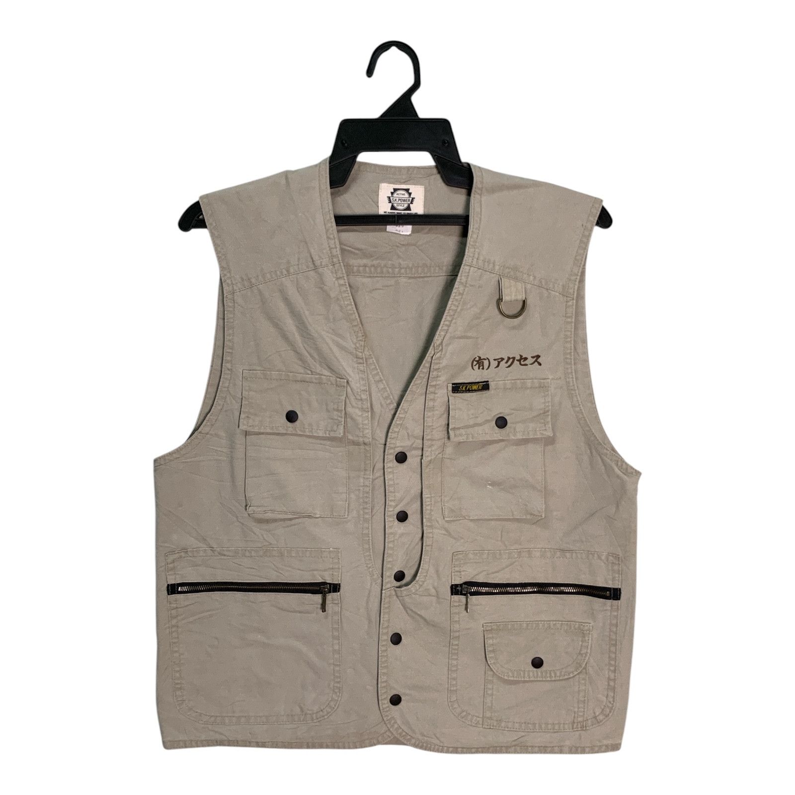 Japanese Brand Rare Design Vintage S.K.Power Active Style Vests Size US L / EU 52-54 / 3 - 1 Thumbnail