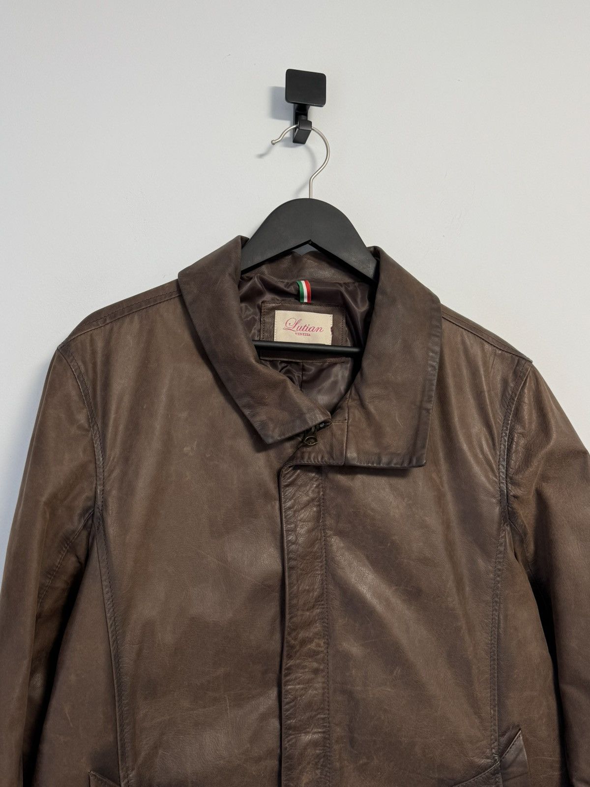 Other LUTIAN VENEZIA Leather Blazer Classic Lamb Nappa Brown Size US L / EU 52-54 / 3 - 2 Thumbnail